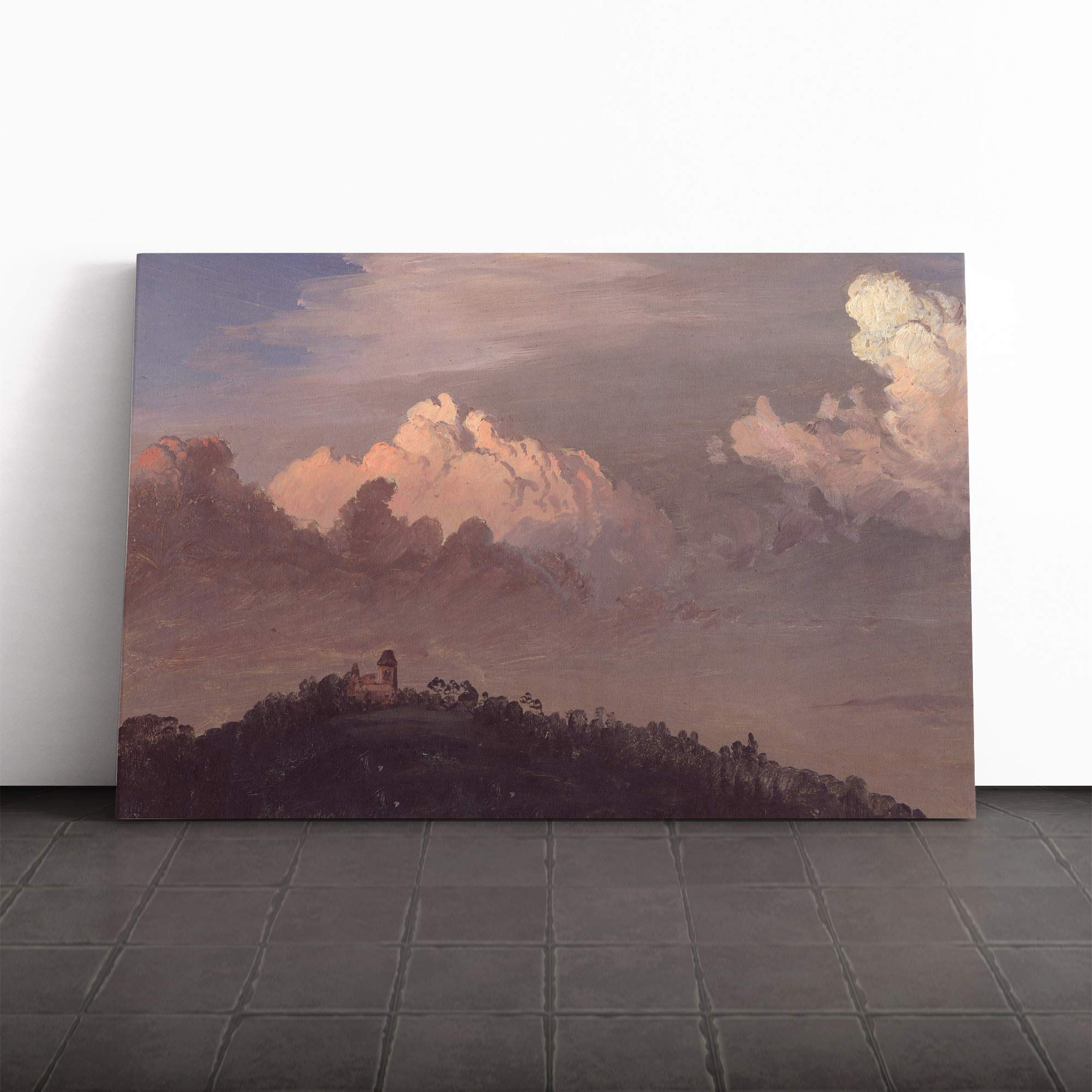Frederic Edwin Church Landscape (1) Canvas Print | Gallery Wrapped 30mm Frame Wall Art | 24x16 inches | Ready to Hang | Modern Landscape Picture | Living Room Bedroom Lounge Office