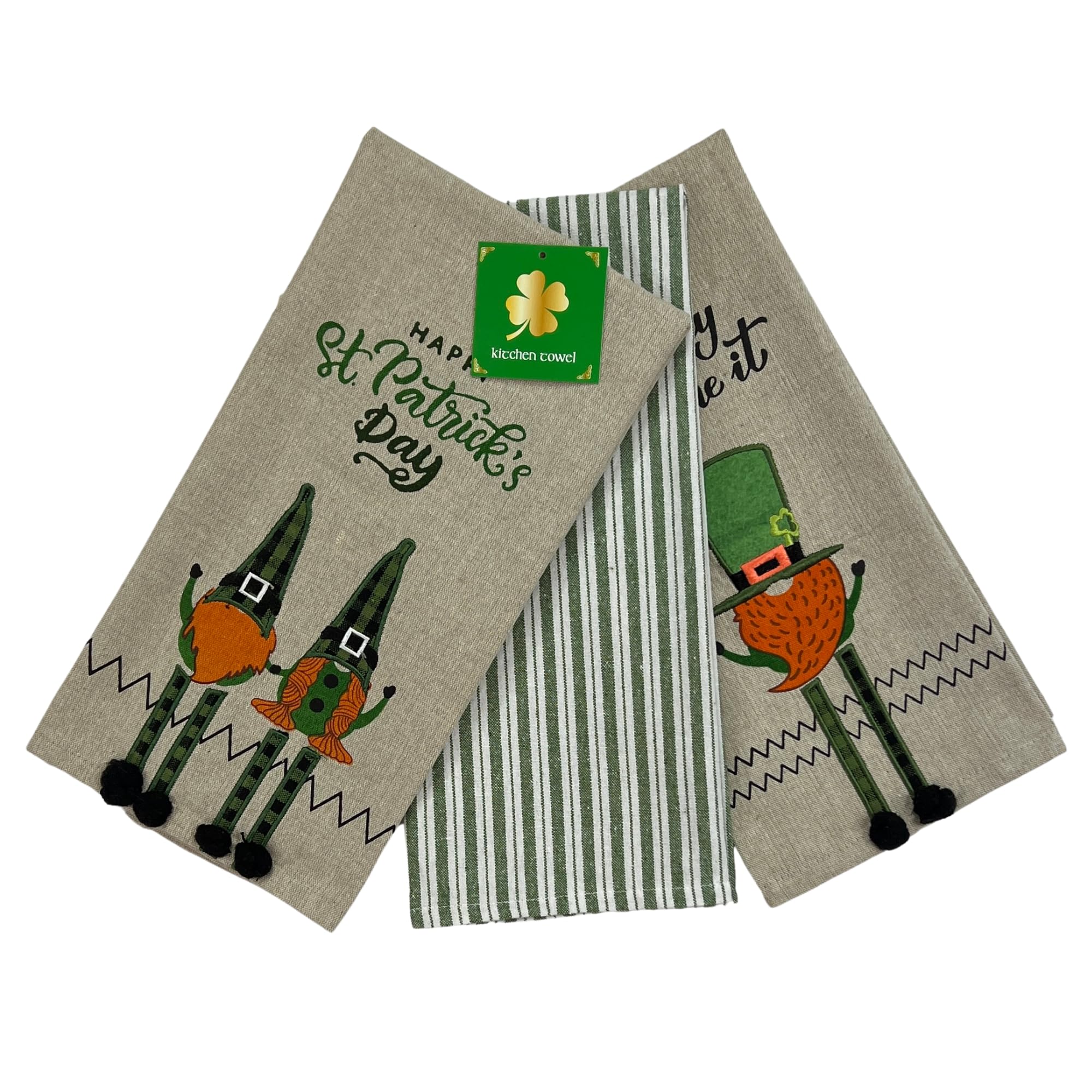 Serafina Home St. Patrick's Day Festliches Zwerg Handtuch-Set