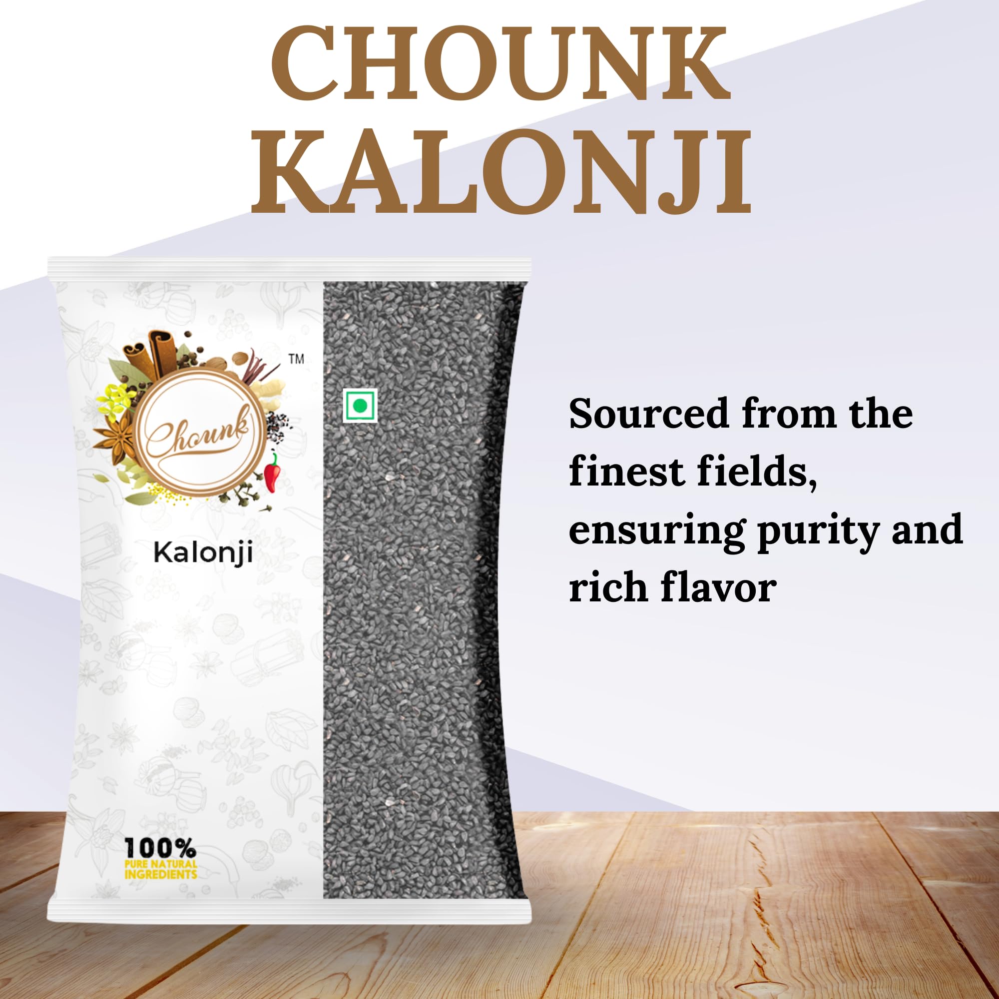 Chounk Black Cumin Seeds 200g (100g x Pack of 2) Kalonji Seeds for Hair Growth | Kalonji seeds 200g | 100% Natural | Culinary Spice | Health Benefits | Source of Antioxidants | Kala Jeera - Image 2 thumbnail