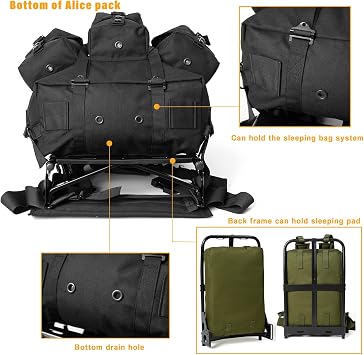 MT Military Alice Pack Large Army Survival Combat ALICE Rucksack 55L