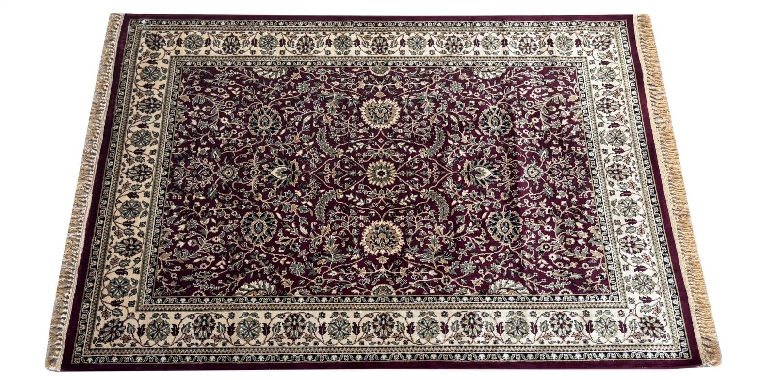 Kashmir Design M604M - Tappeto orientale in viscosa lucida, 150 x 210 cm, colore: Marrone castano