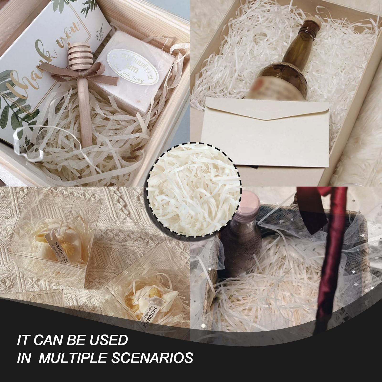 Paglia Per Cesti 200g - Carta Velina Tagliuzzata Per Riempimento Regali E Decorazioni