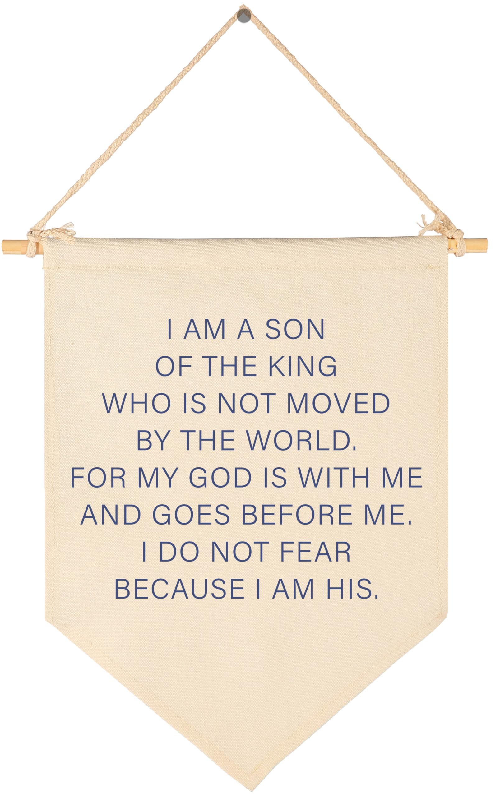 I am Son of The King-Scripture Flag Sign Gifts for Baby Boys Kids-Christian Bible Verses-Canvas Pennant Banner Pennant Wall Decor Gifts for Nursery Baby Room Homeschool Playroom-Baby Gifts Shower
