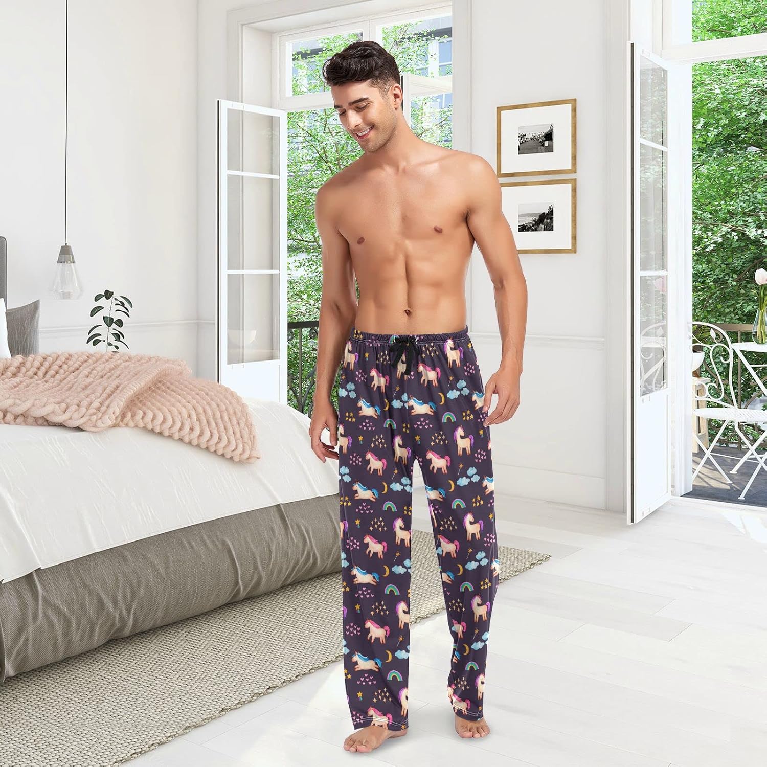 Ollabaky Pajama Pants for Men PJs Bottoms Sleep Lounge Pants with Pockets, S M L XL XXL - Image 6
