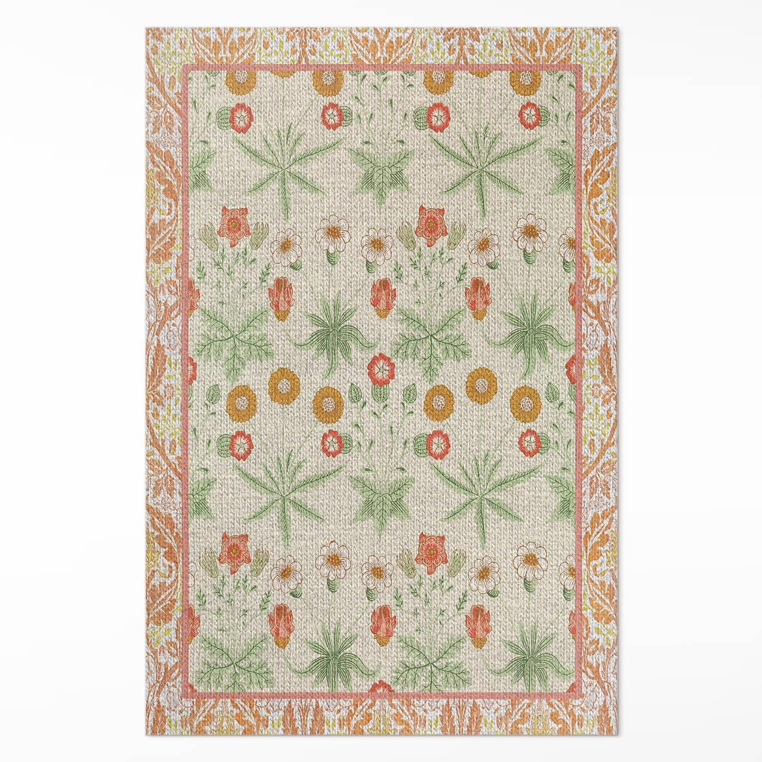 Tapis en vinyle de haute qualite resistant a la decoloration motif fleurs elegants