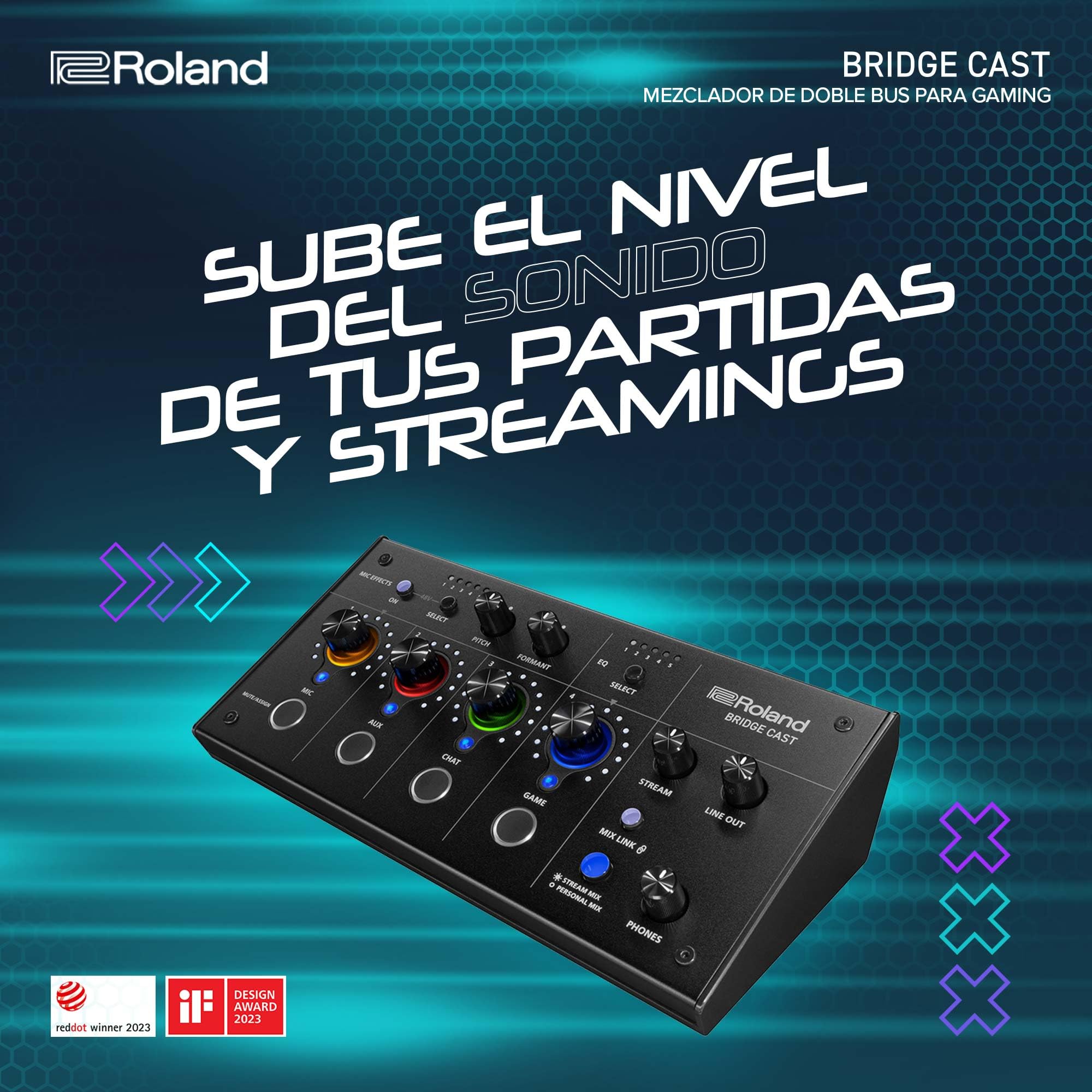 Roland Mezclador de doble bus para gaming BRIDGE CAST | Interfaz