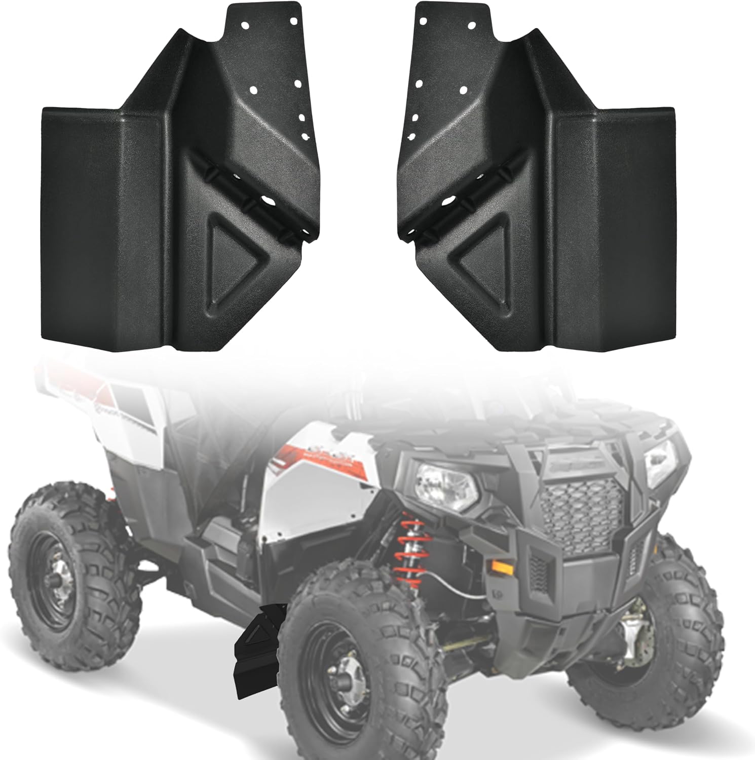 Front Mud Flaps Kit for Polaris ACE 500 570 900 2016-2017 Accessories, Wider Splash Proof Extensions Fender Flare Mud Guards Protector Kit Replace #2880100 (2PCS)