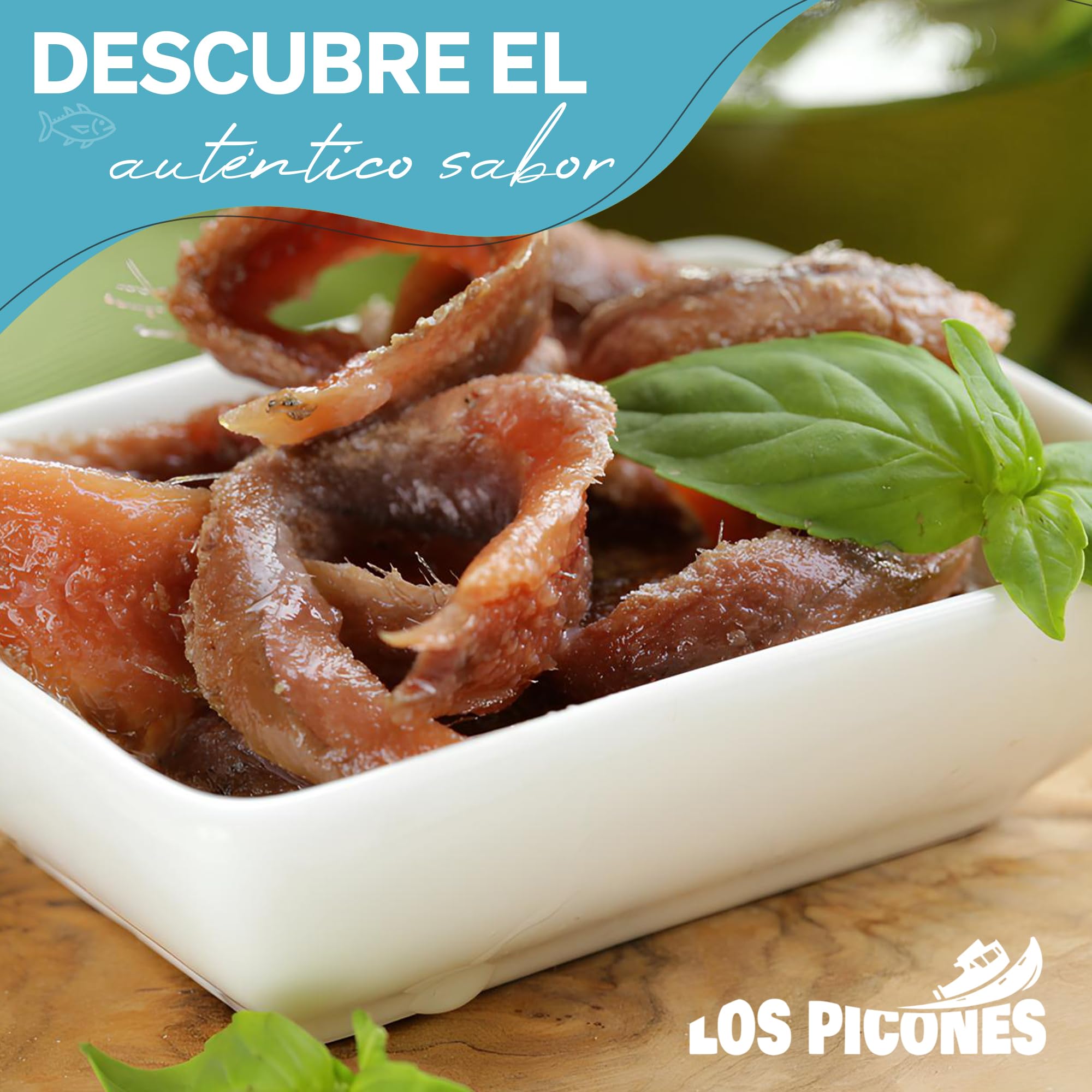 Los Picones Gourmet® Anchoas de Santoña en Mantequilla Líquida I Pack 3 Latas (85gr. escurrido/12 filetes)(255gr./ 36 filetes) I Anchoas del Cantábrico Gourmet 000 I Conservas y Salazones Gourmet.