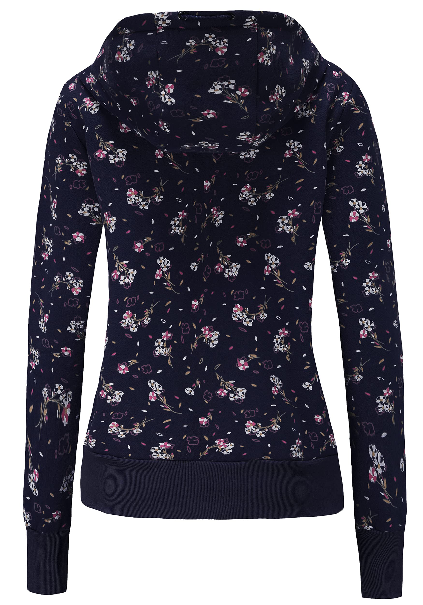 TrendiMax Sweat à Capuche Femme Pull à Capuche avec Fermeture Éclair Hoodie Imprimé pour Femmes