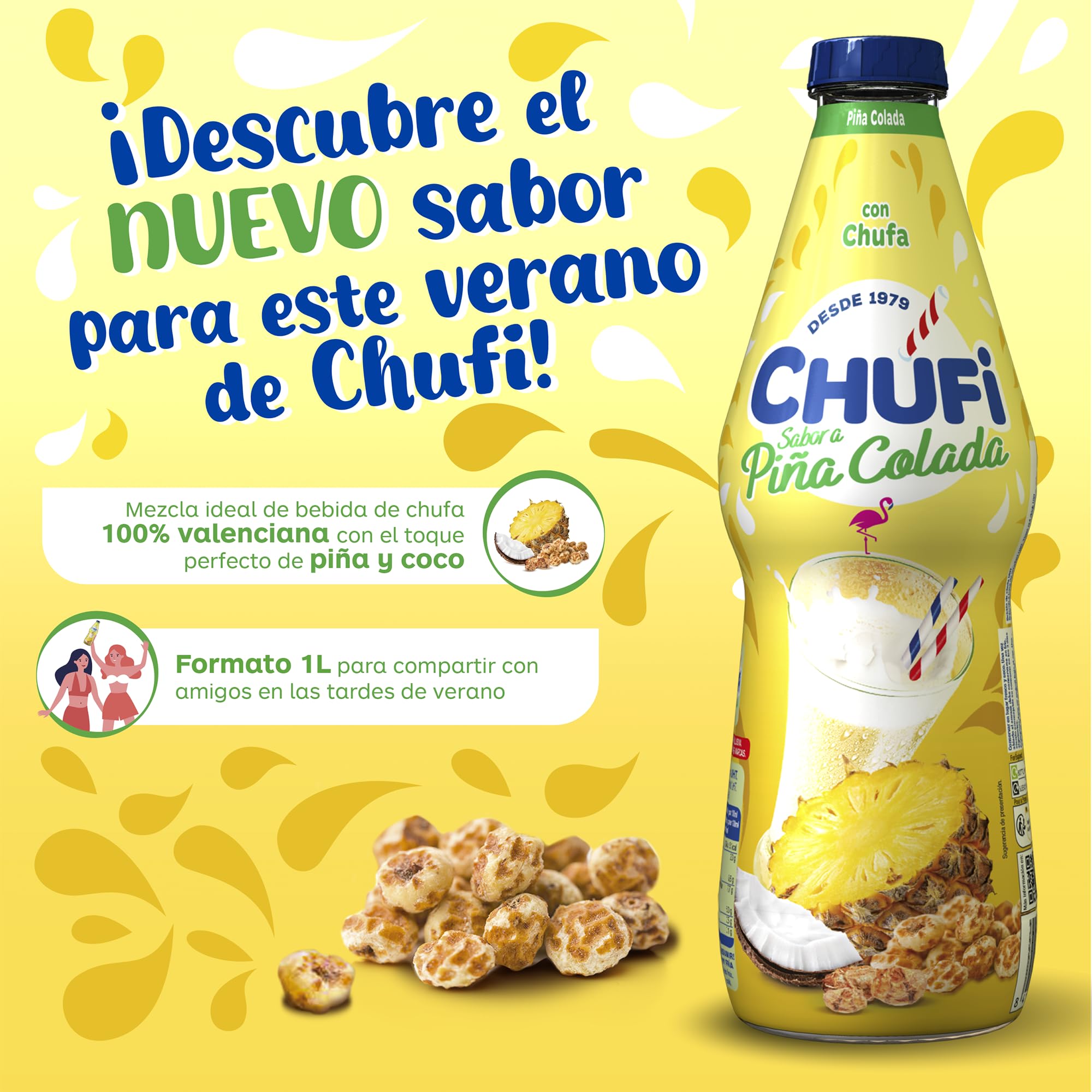 Chufi Horchata Piña Colada 1L - Bez Laktozy, Bez Glutenu, Wegański