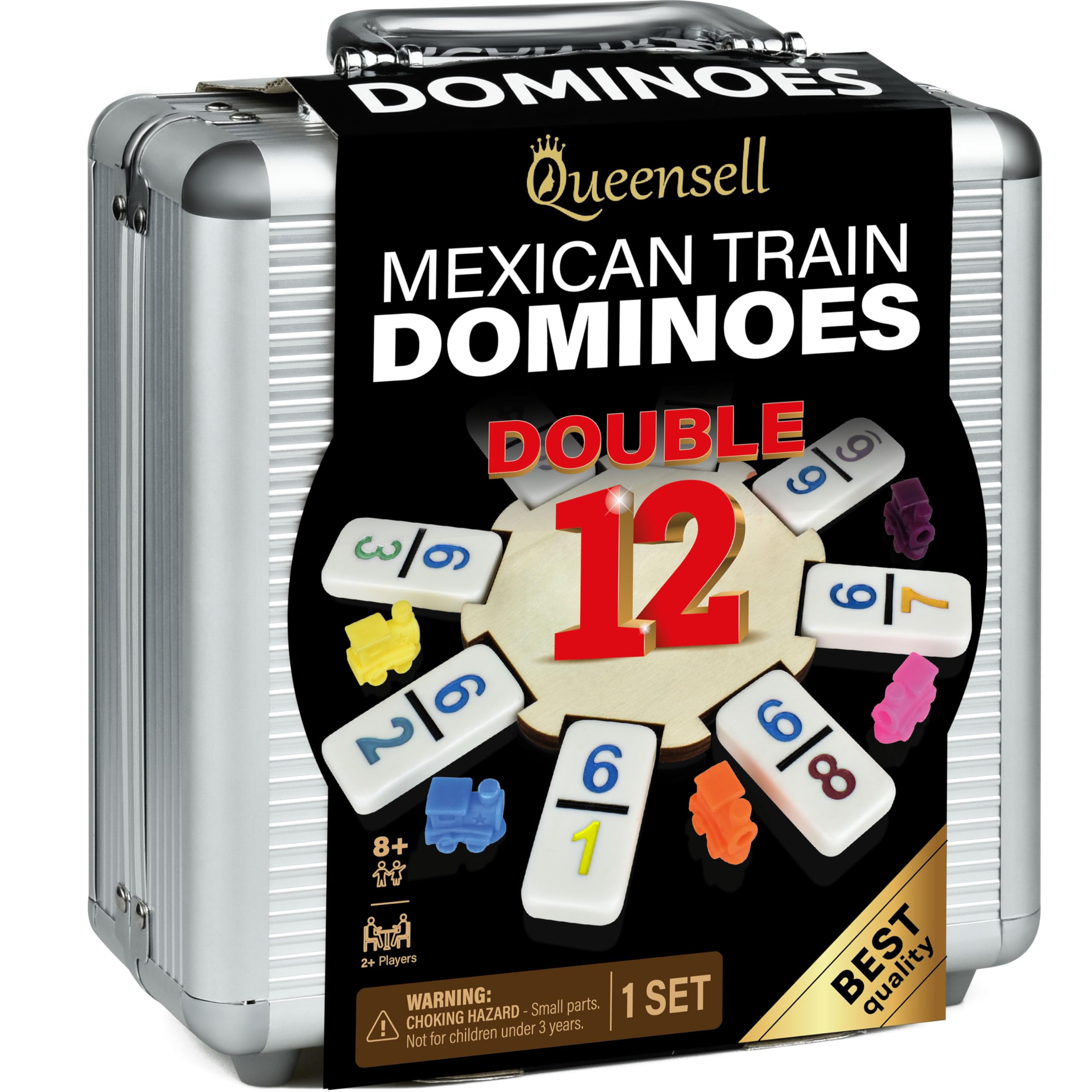 Amazon | Queensell メキシコトレインドミノセット 数字付き ダブル12