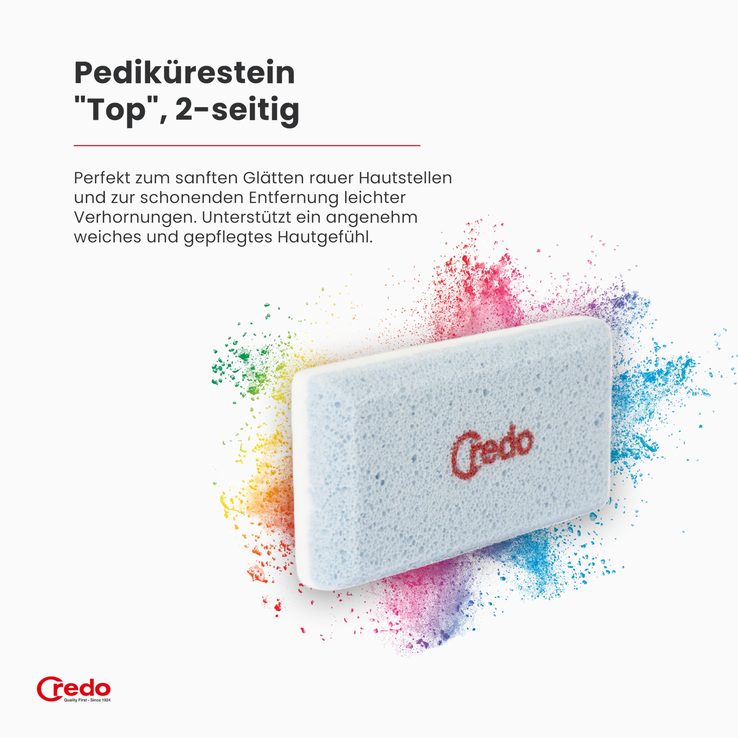 Credo PopArt Soft Care Bundle Fußpflege Set | mit SmartCutter, Pedikürestein, DuoSoft, Keramiknagelfeile & Keramik-Nagelhautentferner | sanfte Fuß- und Nagelpflege im farbigen Design (Grün)