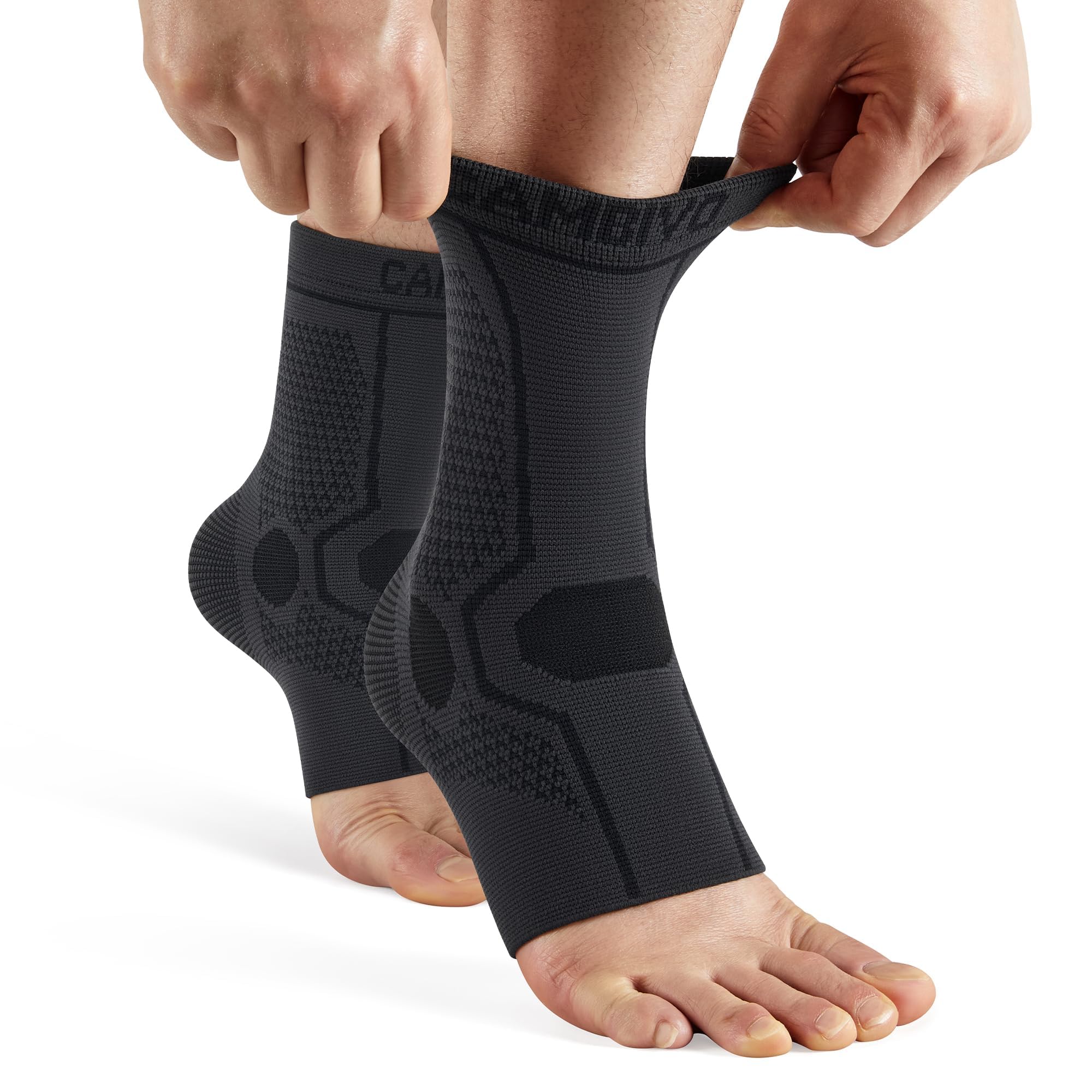 CAMBIVO Cavigliera Sportiva per Distorsione, Cavigliera Ortopedica, Fascia Elastica Caviglia con Graduata Compressione, Tutore Caviglia per Sport, Fascite Plantare, Tendinite di Achille e Artrite