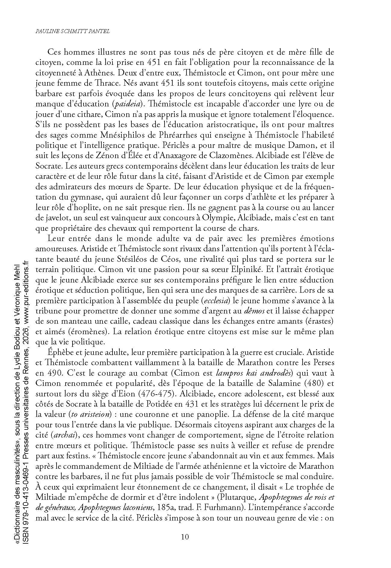 Dictionnaire des masculinités en Grèce ancienne