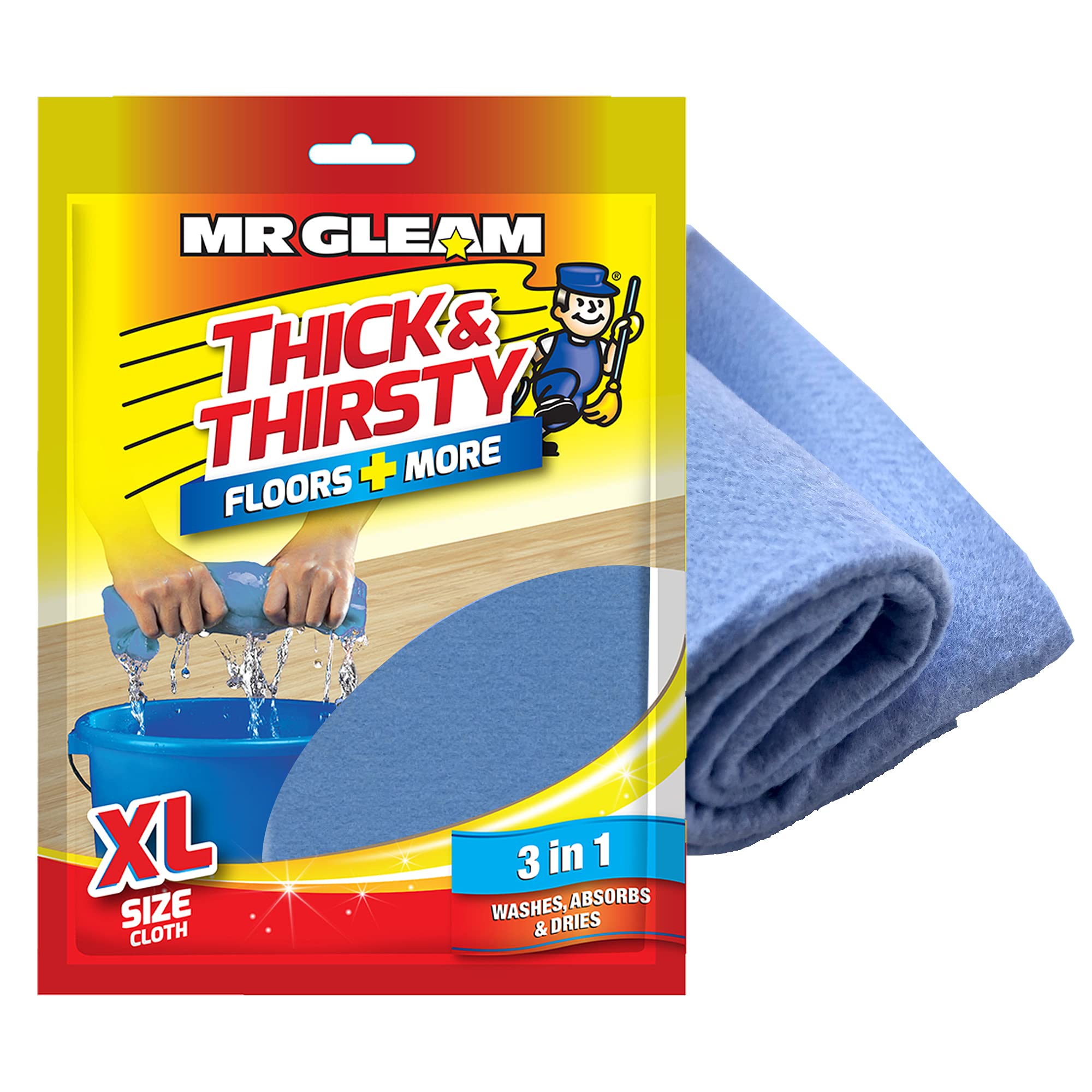 Mr Gleam Thick and Thirsty Nonwoven Cloth (40 cm x 50 cm) (Blue) (B012CDOD32) Amazon Price History, Amazon Price Tracker