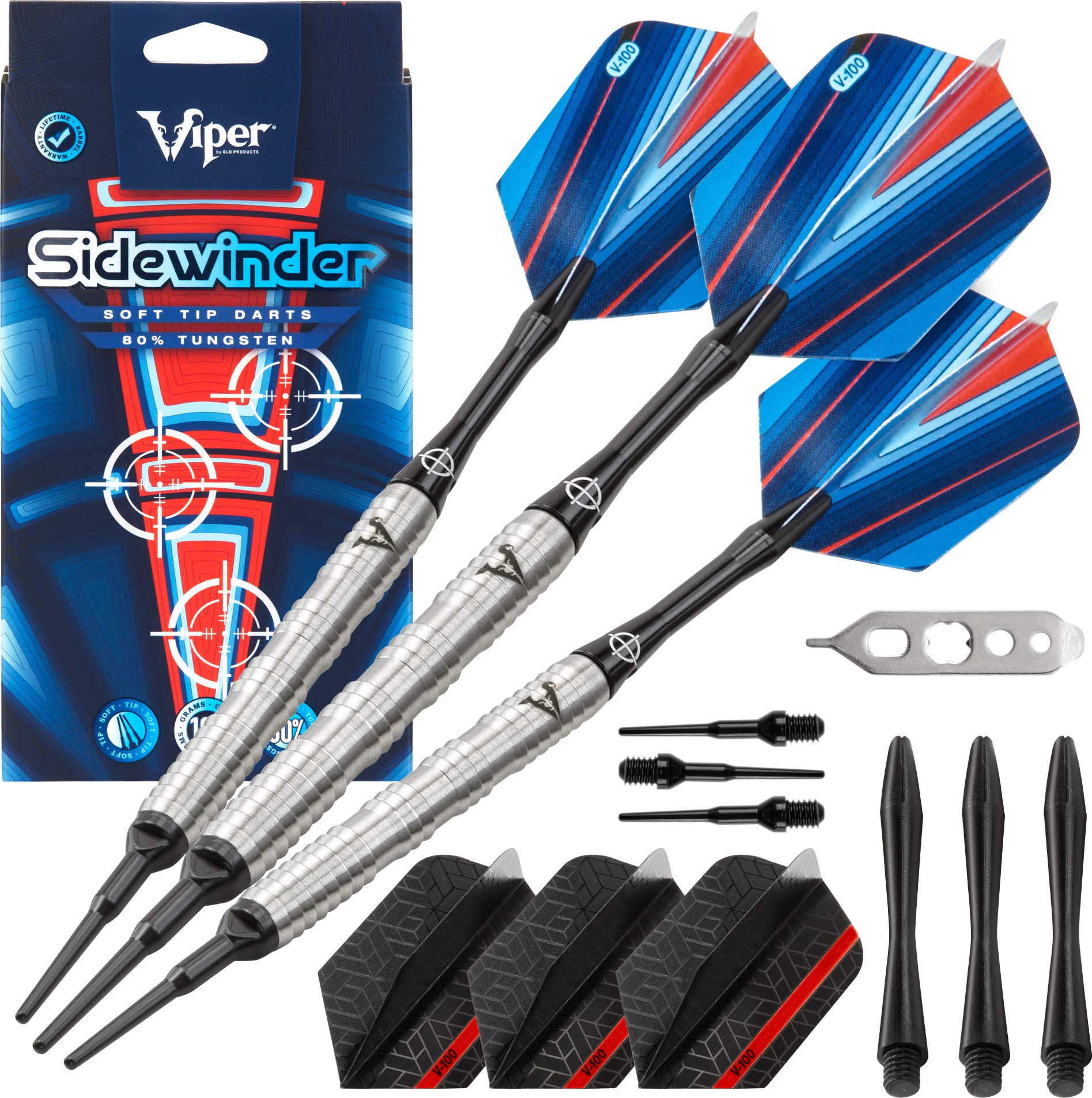 Viper Sidewinder 80% Tungsten Soft Tip Darts, 18 Grams