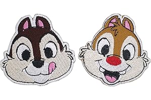 Matching Chip & Dale Iron-On Patches: Embroidered Enchantments for Your Wardrobe