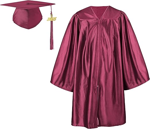 GraduationForYou Shiny Kindergarten Cap and Gown 2025 Tassel set