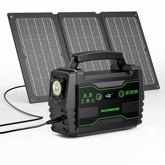 MARBERO Solar Generator 155Wh with 30W Solar Panel Portable Power Station