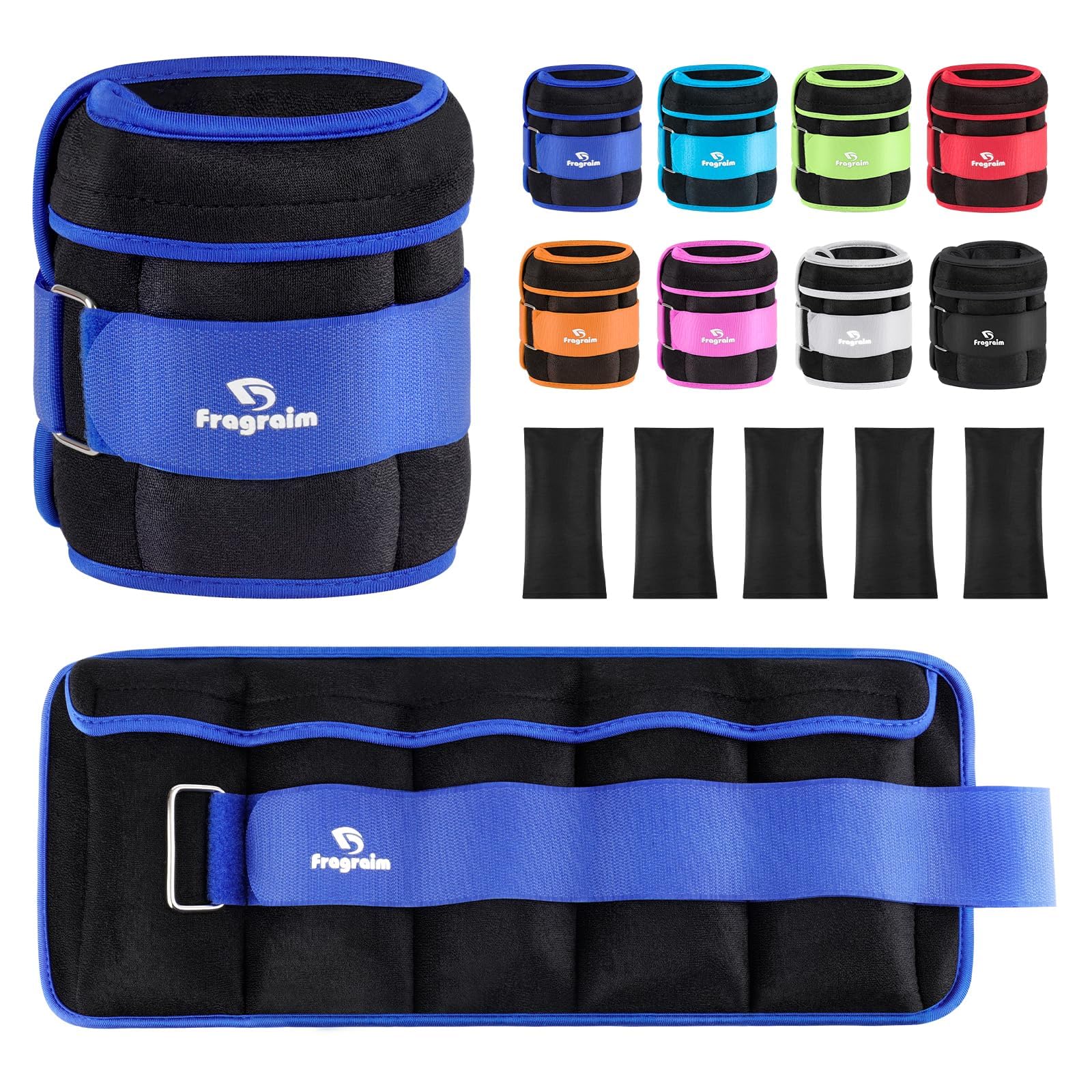 Fragraim Adjustable Ankle Weights 1-5 lbs Pair