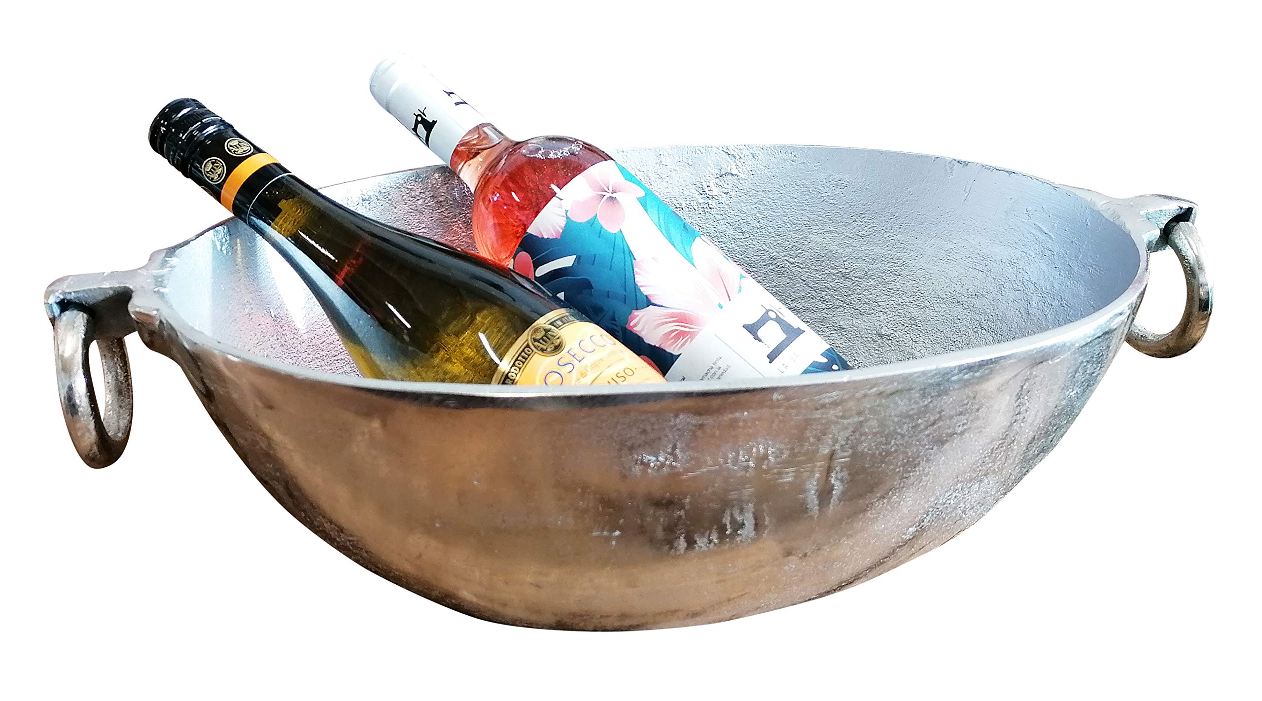 MichaelNoll XXL 4-laags Decoratief Bord Serveerbord Aluminium Zilver 95 cm