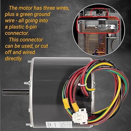 Miniatura 4 de F48AA68A50 Motor de ventilador de condensación actualizado compatible con el motor de ventilador de condensador OEM York Coleman Luxaire Genteq/A.O.