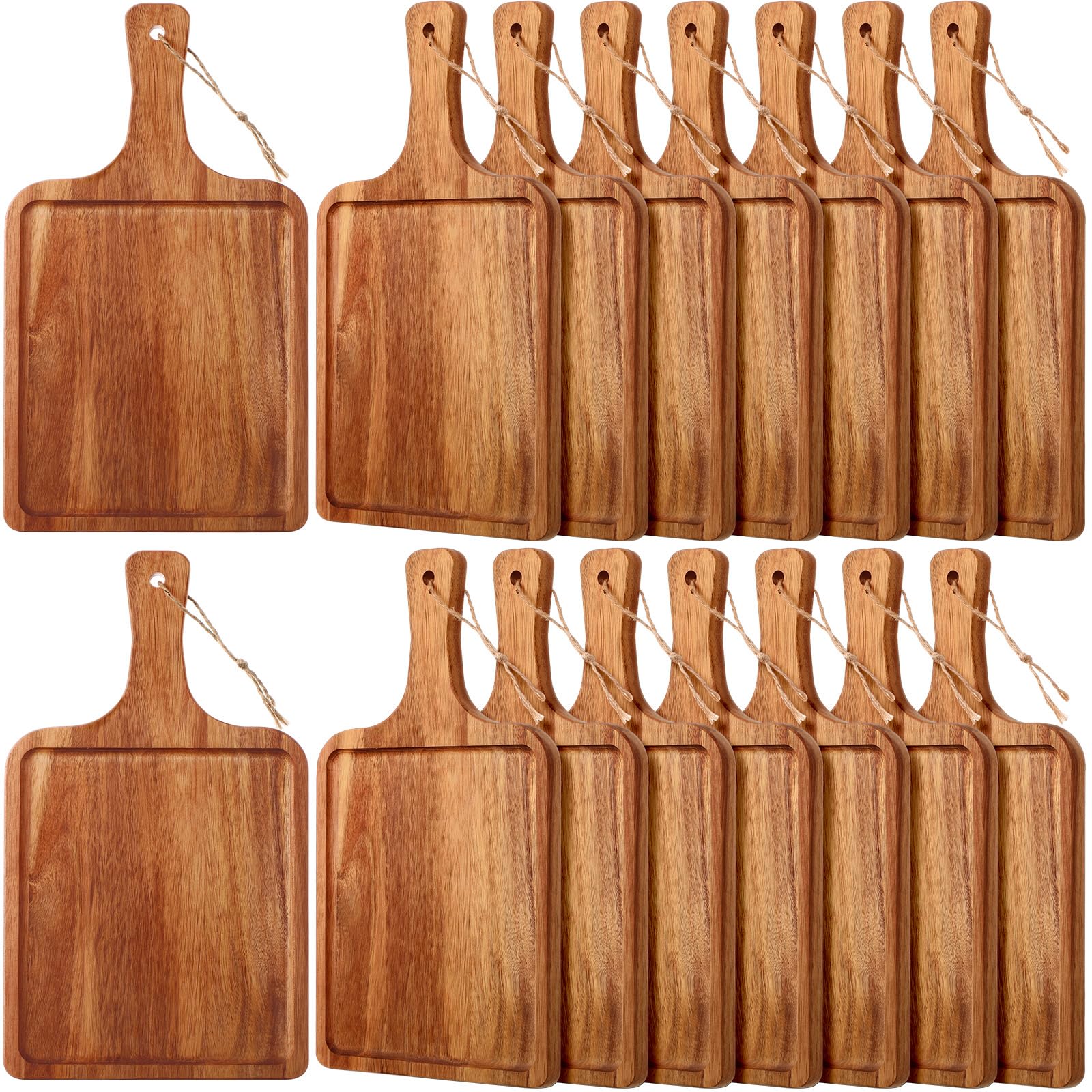 Amazon.com: Tanlade 16 Pcs Acacia Wood Cutting Board with Handle