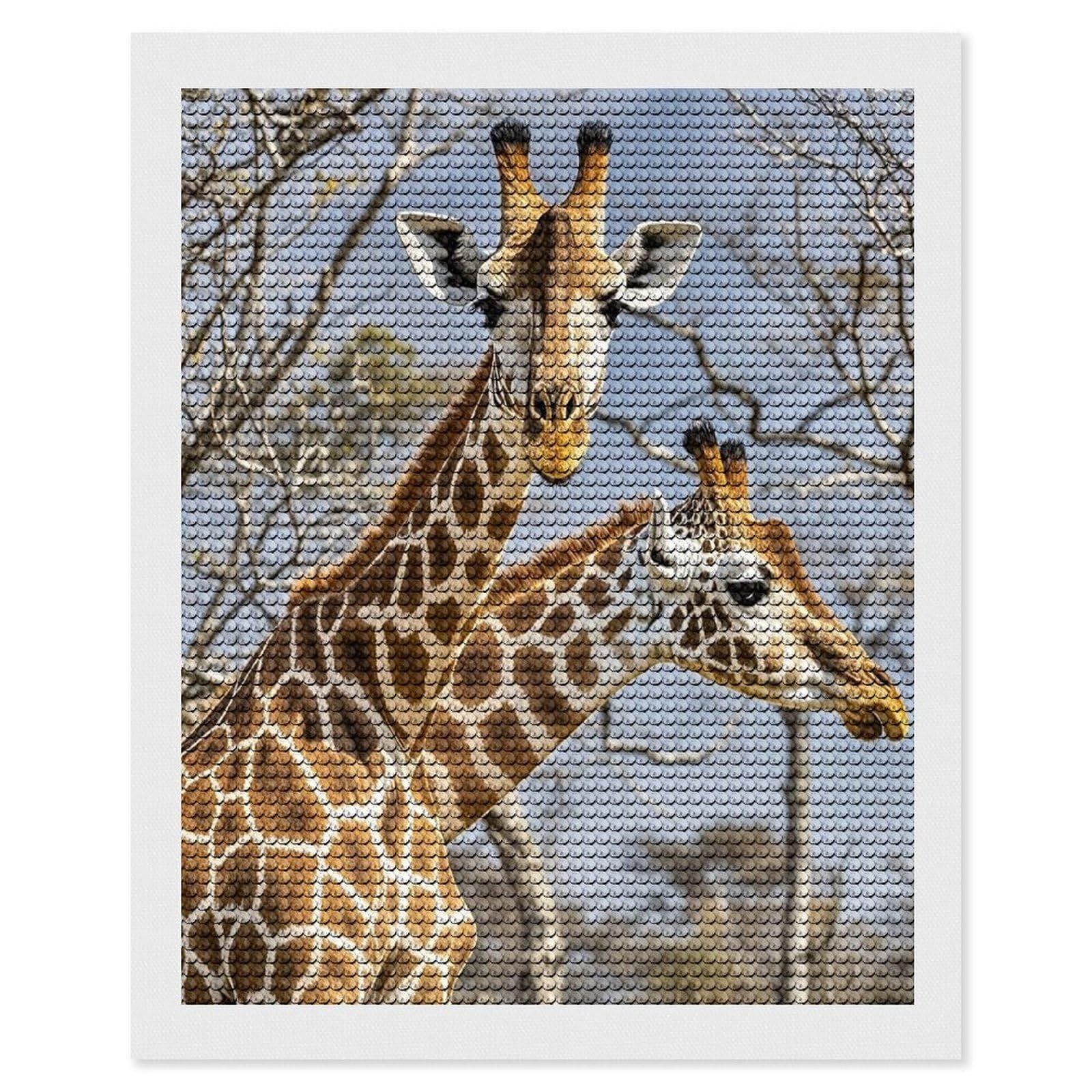 FekiLoot Diamond Art Kits for Adults, DIY 5D Giraffe Diamond Painting Kits for Beginners, Full Round Drill Diamond Dots Painting Gem Art Crafts for Home Wall Decor & Gift 16"x20"