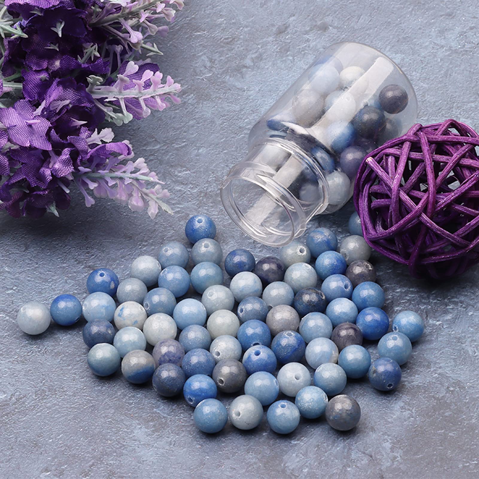 10mm Round Blue Aventurine Gemstone Beads - Image 2