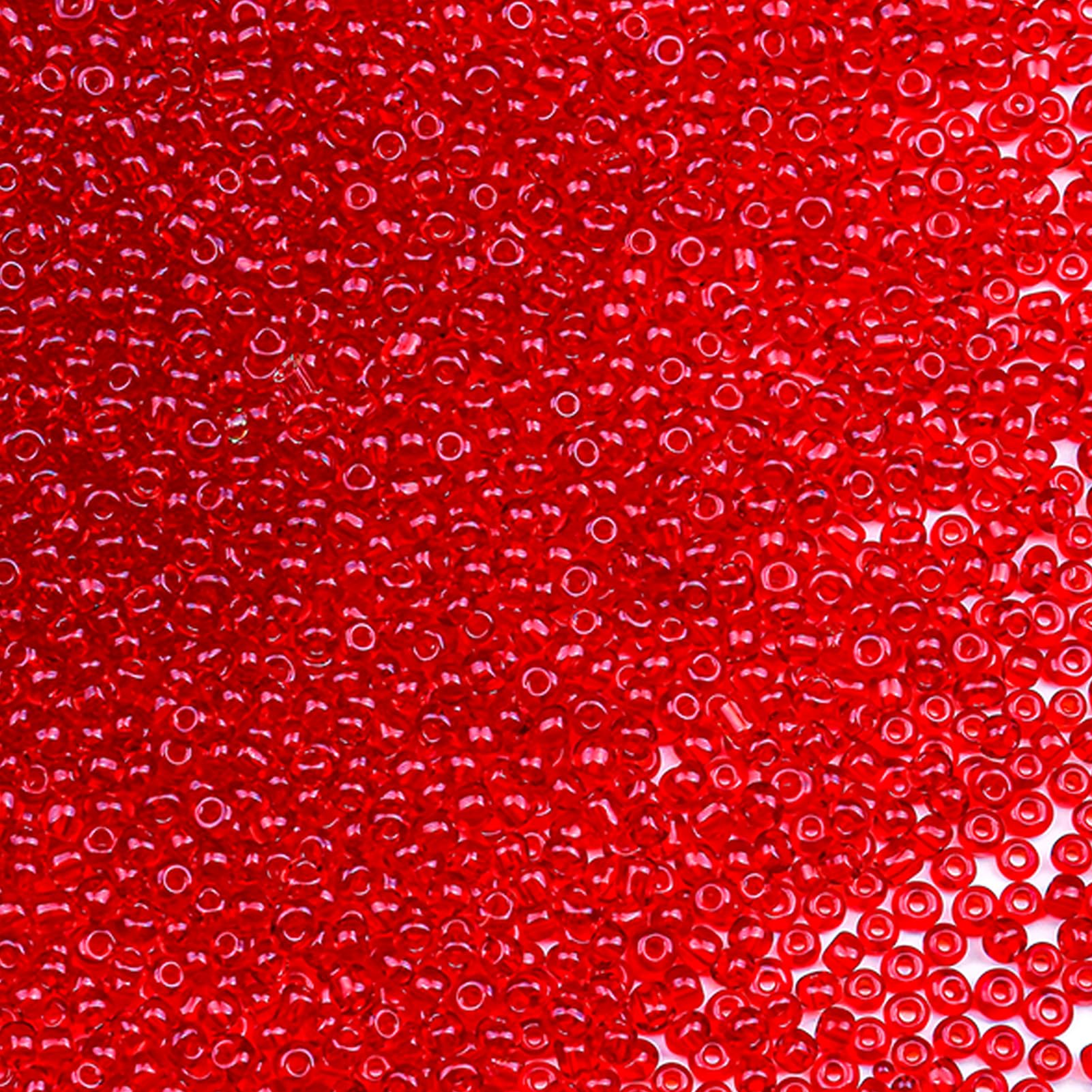 Photo 1 of 10000pcs 2mm Glass Seed Beads Bulk, Individual Color 12/0 Mini Pony Spacer Small Seed Beads for DIY Bracelet Necklaces Wrist Jewelry Making, Translucent Crimson