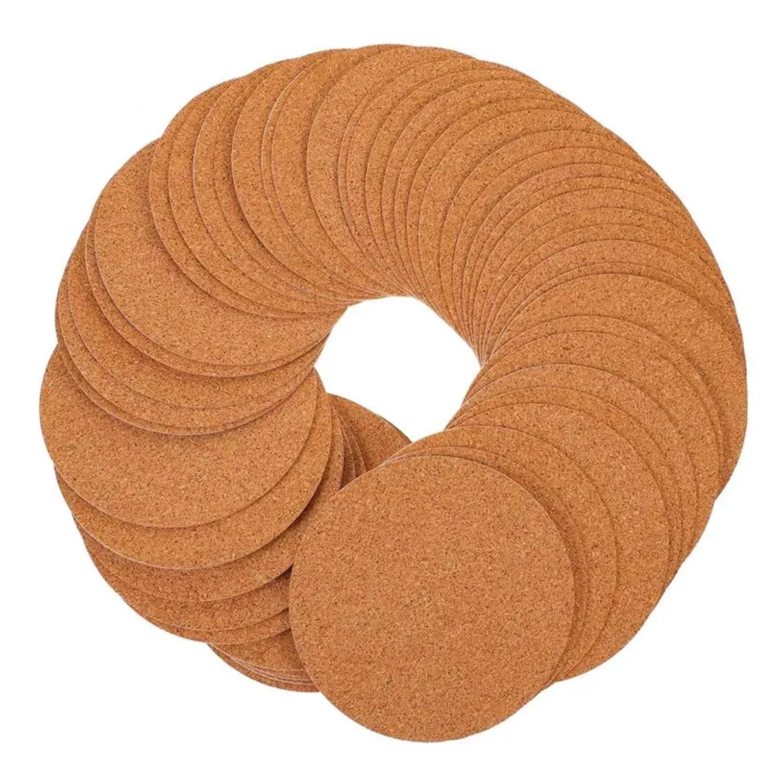 sous-Verres en liège Auto-adhésifs, 100 pièces, sous-Verres for Boissons, Tapis de Tasse de Bureau, Coussins de Tasse, Dessous de Verre Rond, décoration de la Maison