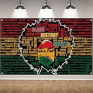 Black History Month Backdrop for Photography Black History Month Banner Pan African American Black History Month Decorations and Supplies for Party