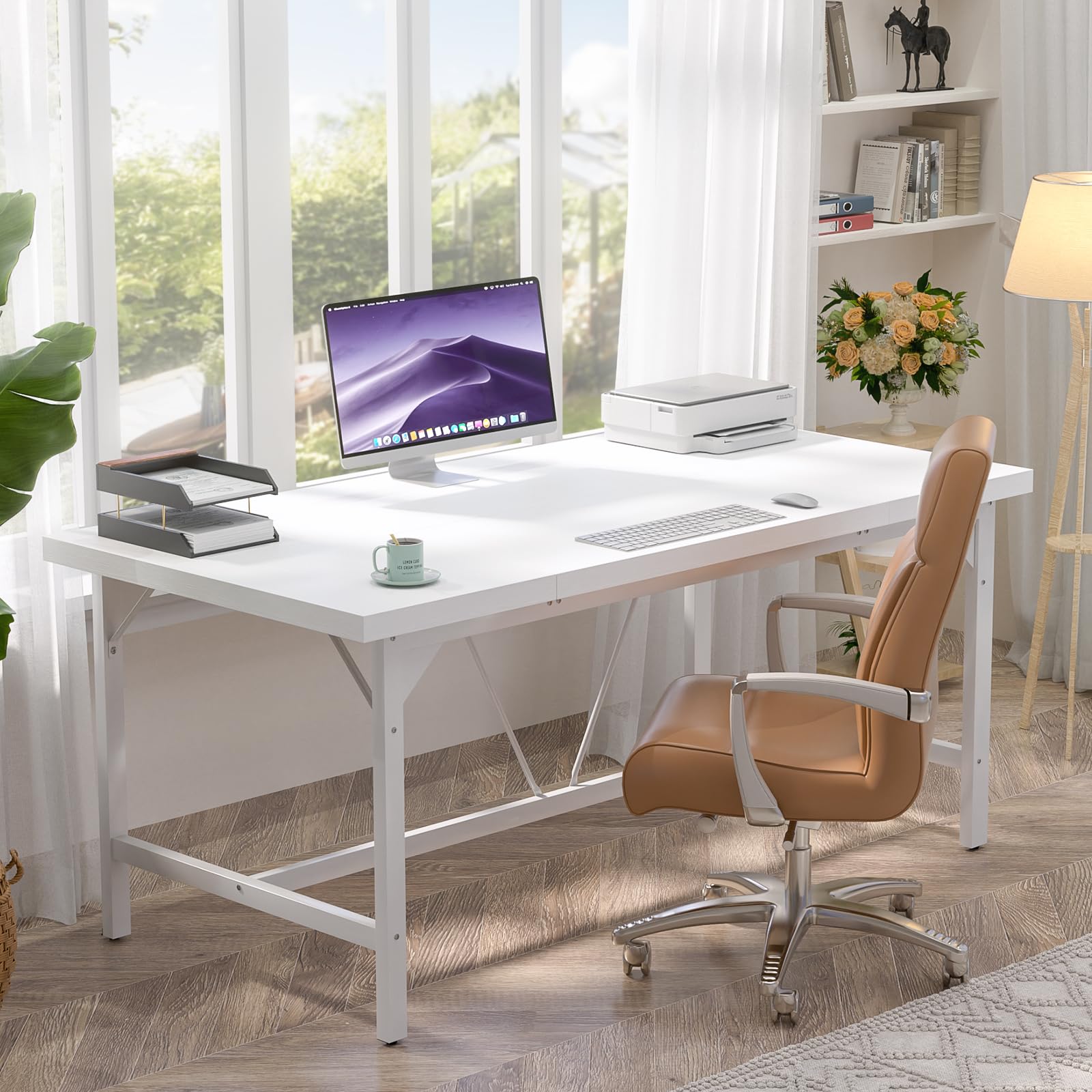 Amazon.com: Unikito 63 Inch Computer Desk, Sturdy Large Office