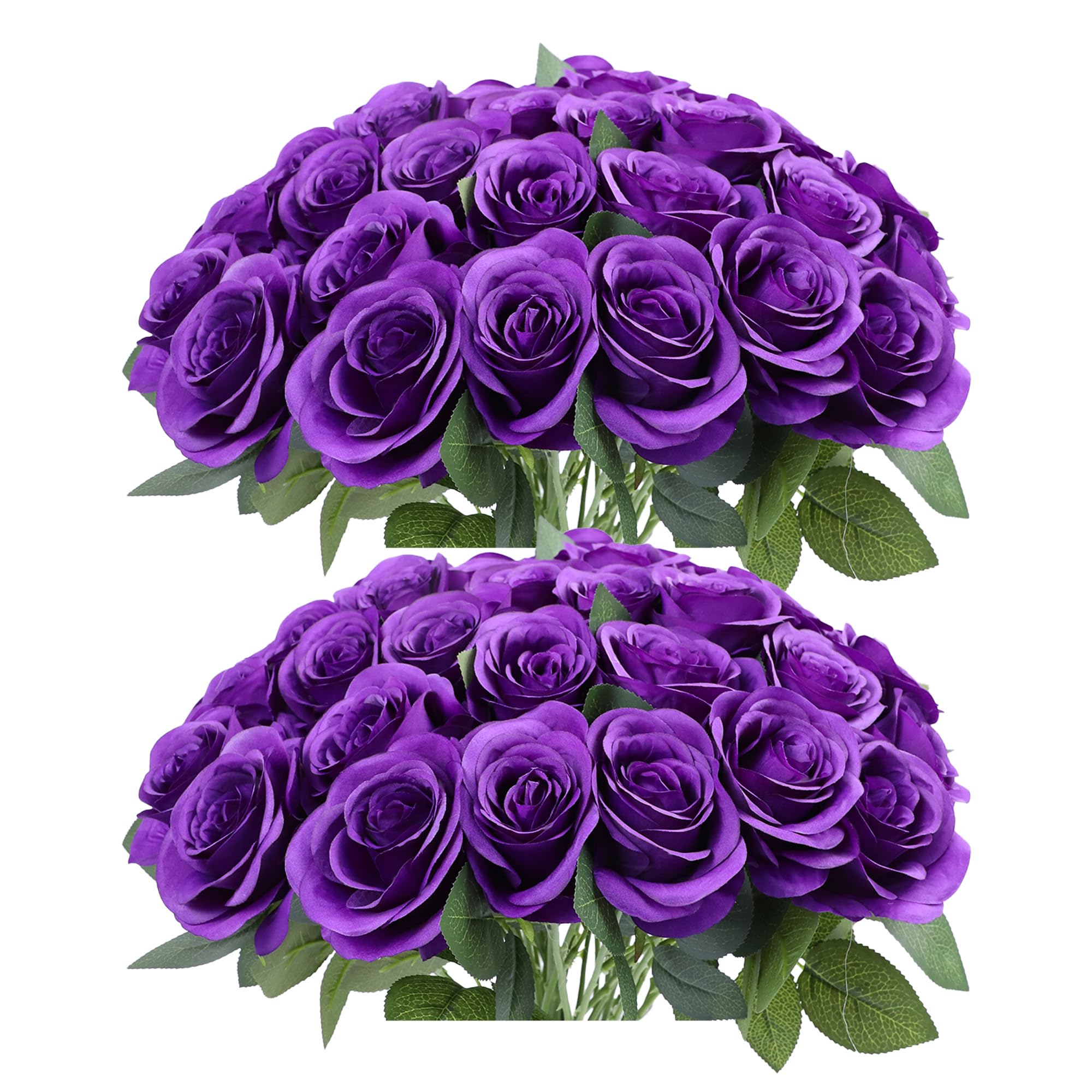 DELOVO 52-Piece Artificial Silk Roses