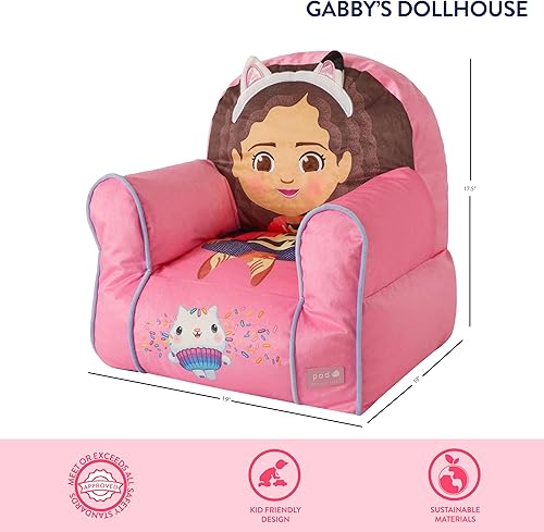 Miniatura 3 de Idea Nuova Gabby's Dollhouse - Puf de microvisón para niños pequeños, a partir de 3 años
