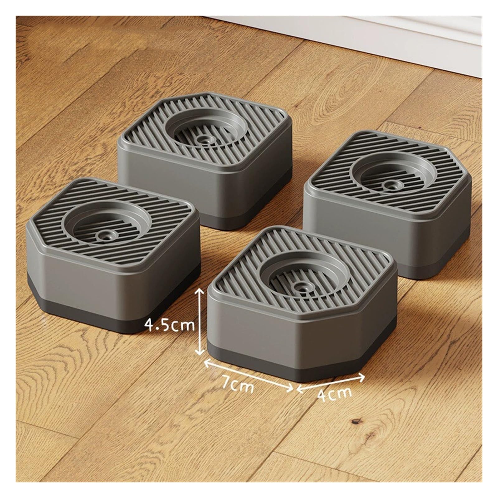 4 Stück Anti-Vibrations-Füße, Gummimatten, Slipstop, Leise Dämpfer, Ständer, Universal, For Waschmaschine, Kühlschrank, Möbel, Fußpolster