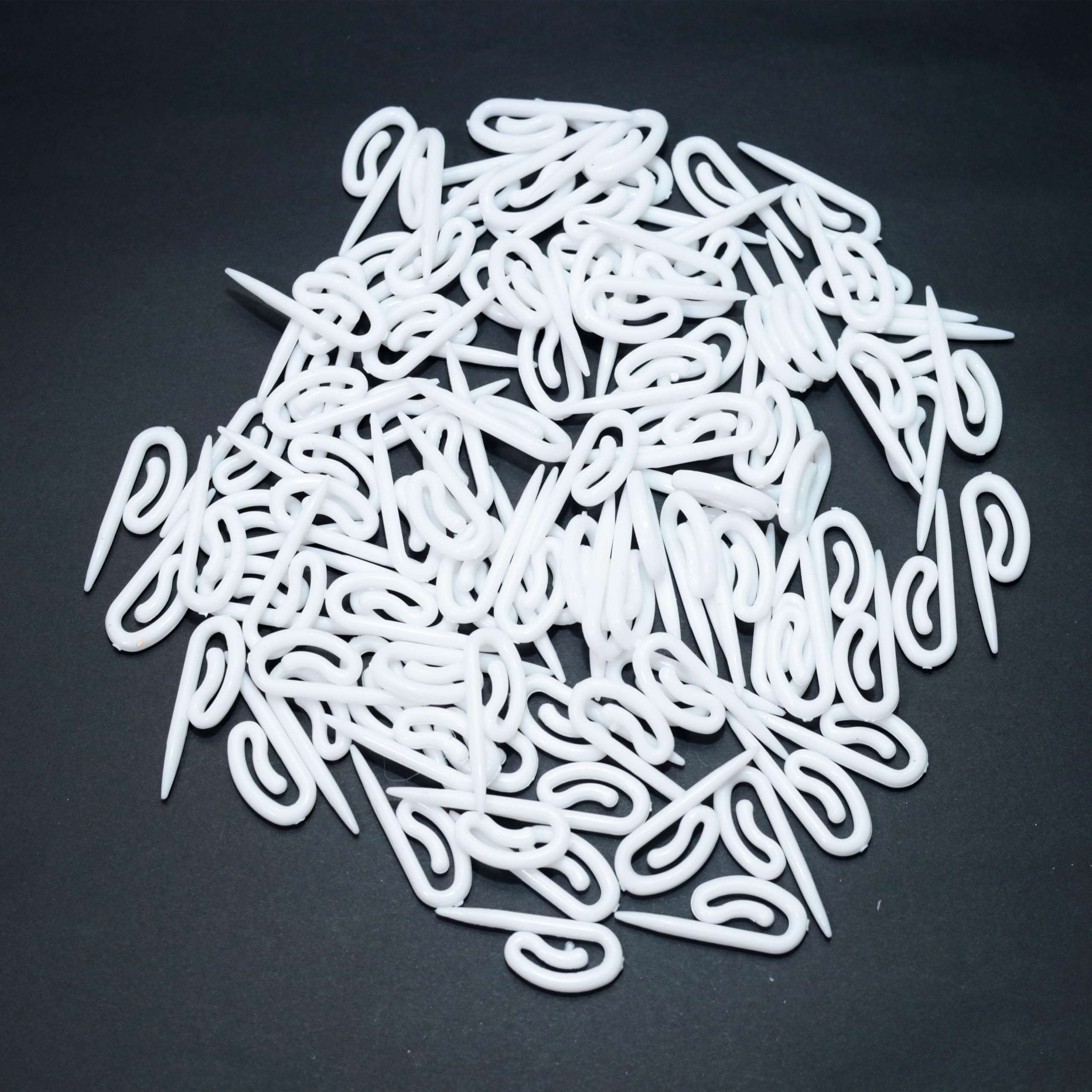 AAMS HOME DECOR Plastic Fish Hook for Curtain Channel/Track (Pack of 100)