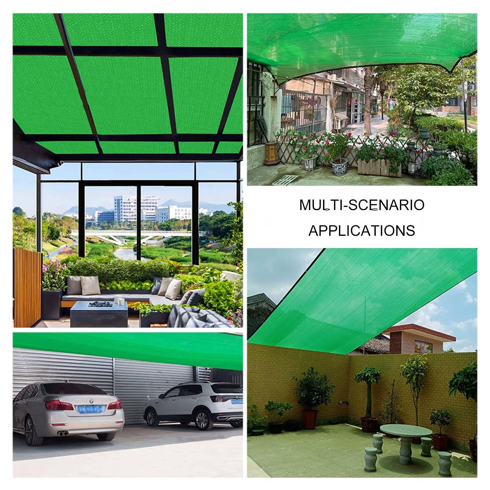 Malla De Sombreo Verde 2×3m 2×5m 3×3m 3×4m 4×5m 4×6m,Red De Sombra 90%,Malla Sombreadora Con Ojales,Tela De Sombra Para Pérgola Jardín Invernadero,Vela De Sombra,Anti-uv,Green-2.5x10m(8.2*32.8ft)
