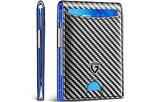 GSOIAX RFD Men's Carbon Fiber Wallet with 11 Credit Card Slots