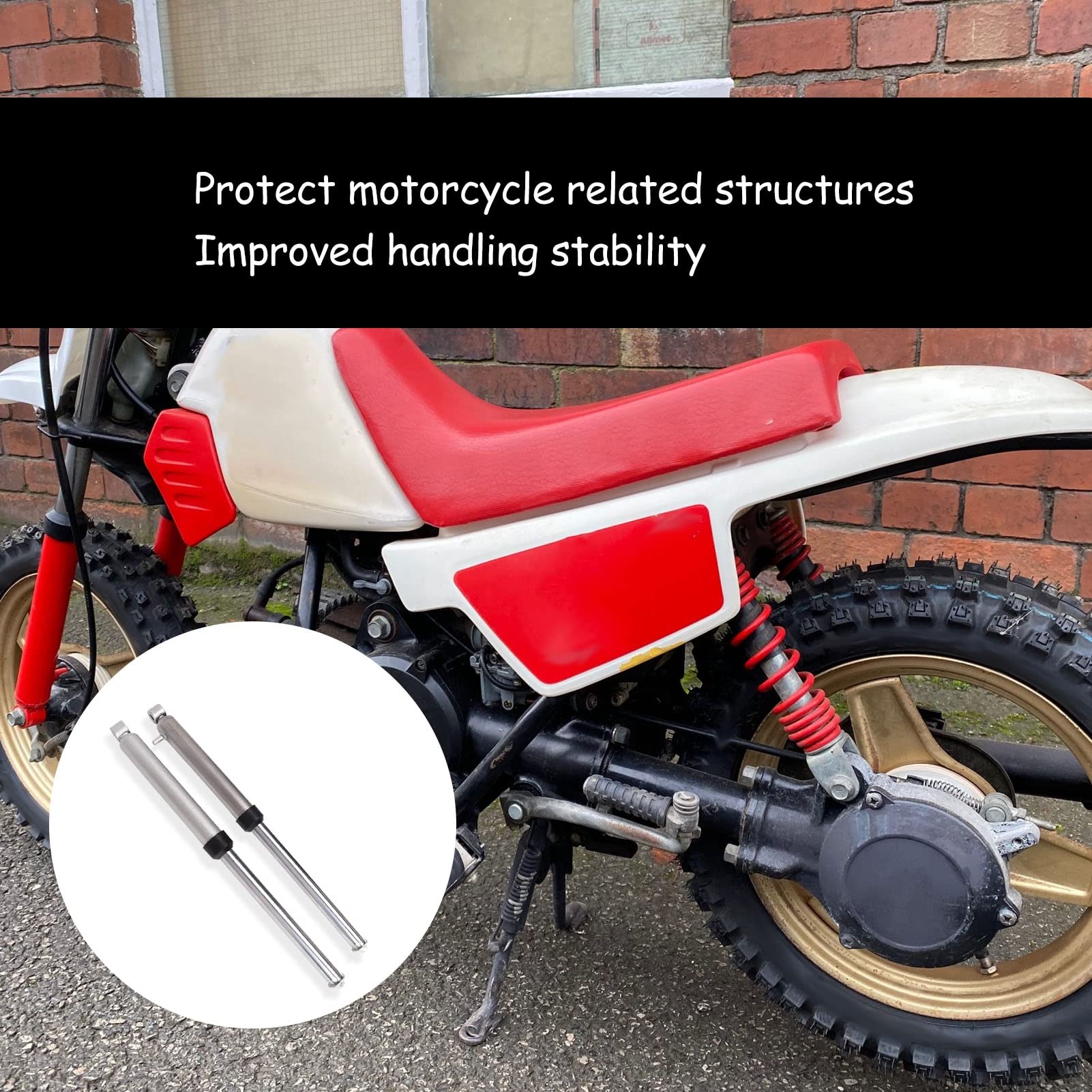1 Paar 500 mm Vorderradgabel Motorrad Vorderradgabel Stoßdämpfer Glatte Oberfläche Gabelrohr Ersatz für PW 50