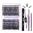 Lash Clusters Kit for Using at Home: Ultra-light, DIY, Natural, Fluffy, Wispy, Waterproof, Anime, Manga, Cat Eye, C Curl, 12-16mm, 30P+40P, Wendy, RT318