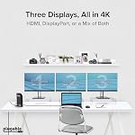 Plugable 13-in-1 USB C Docking Station 4K Triple Monitor with 100W Power Delivery | USB C Dock for Windows, Mac, ChromeOS, Thunderbolt | Driver Required | 3X HDMI and 3X DisplayPort (UD-ULTC4K)