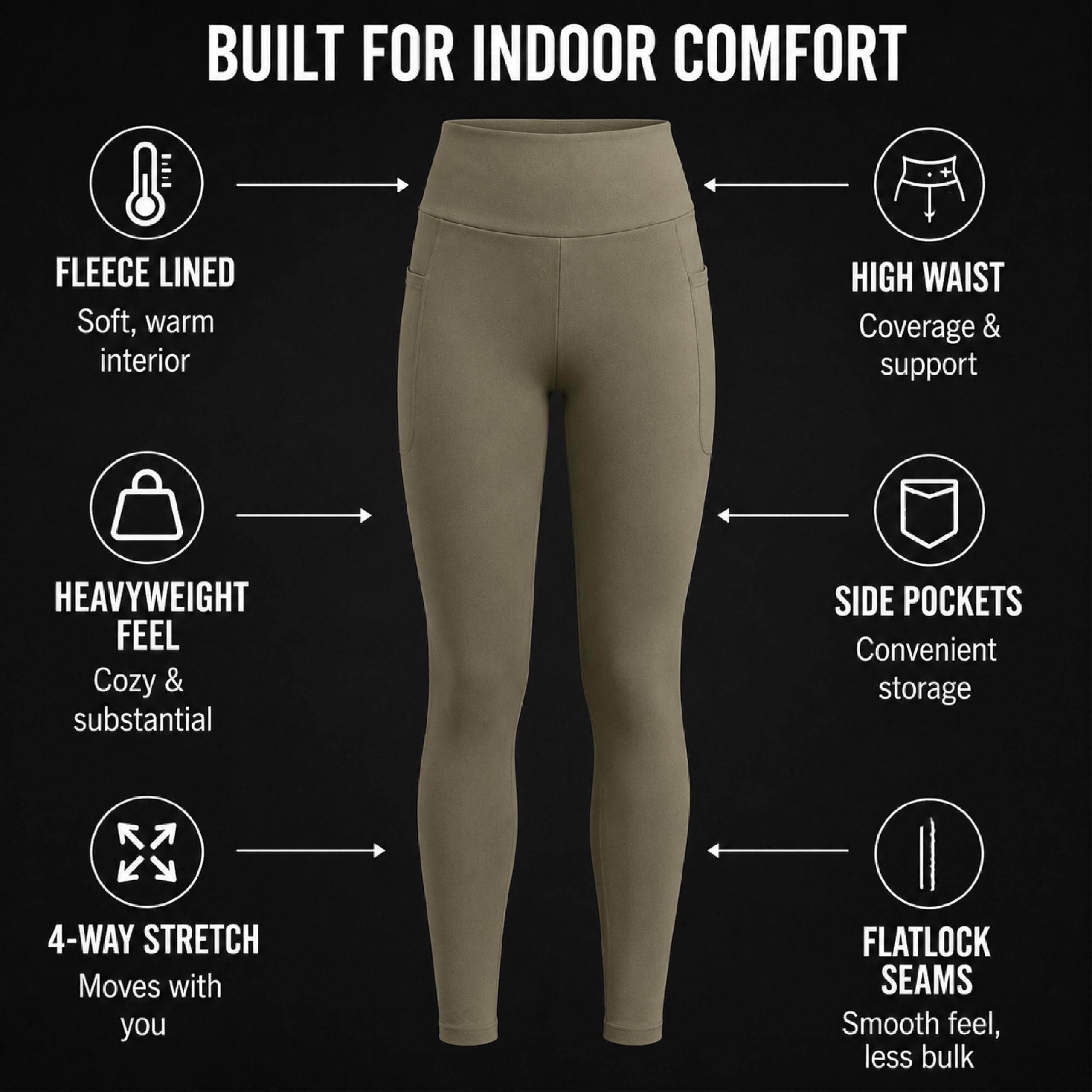 Spyder - L Polar FLC Legging, Leggings Donna