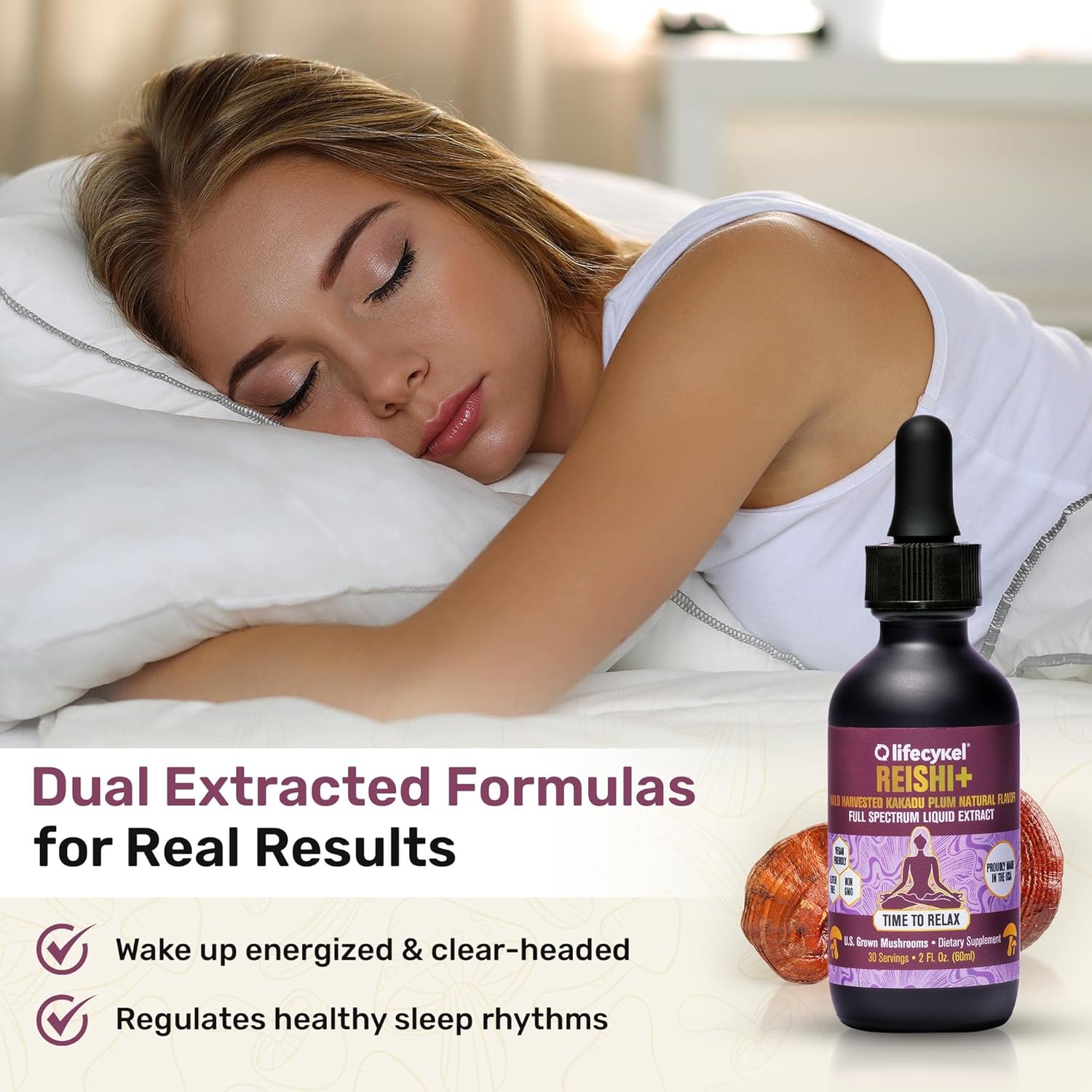 Life Cykel Premium Mushroom Extract Liquid Bundle – Lion’s Mane, Cordyceps, Reishi, Chaga, Turkey Tail & Shiitake (1oz Each) with Included Energy Gummies (10-Count), for Vitality & Mental Clarity