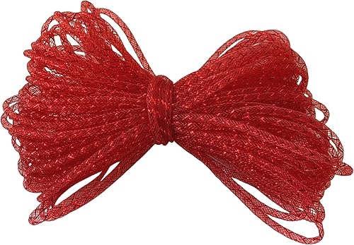 Miniatura 5 de Tubo de malla decorativa iridiscente rosa 0315in x 15 yardas día de San Valentín Pascua Navidad corona bricolaje artes y manualidades boda ramo lazos