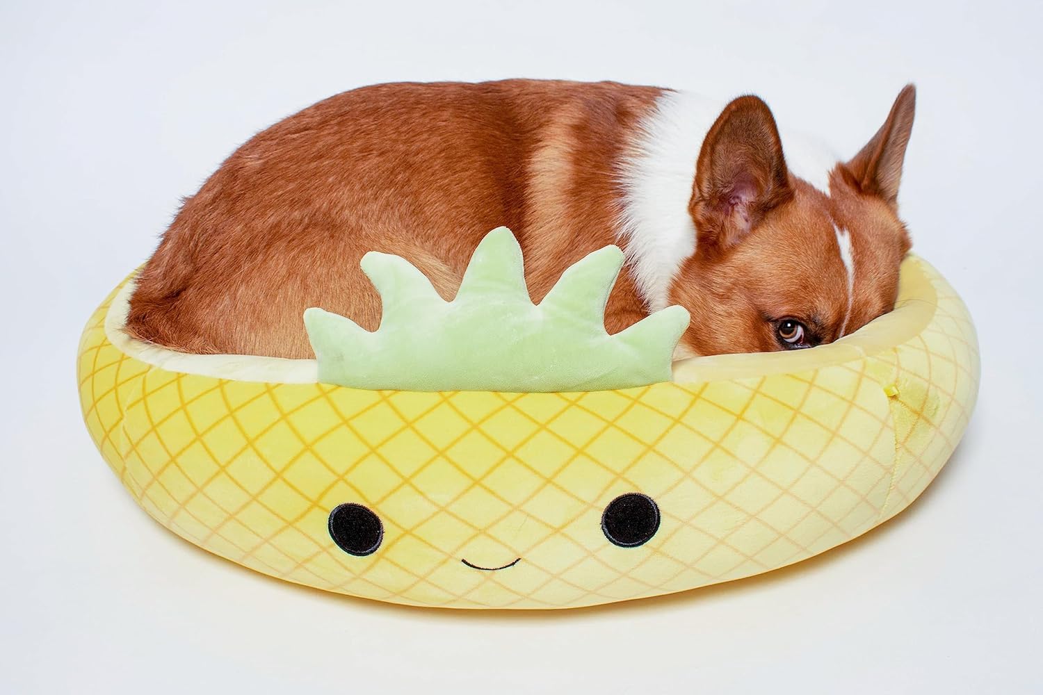 Squishmallows Official 20Inch Maui Pineapple Pet Bed Small Ultrasoft