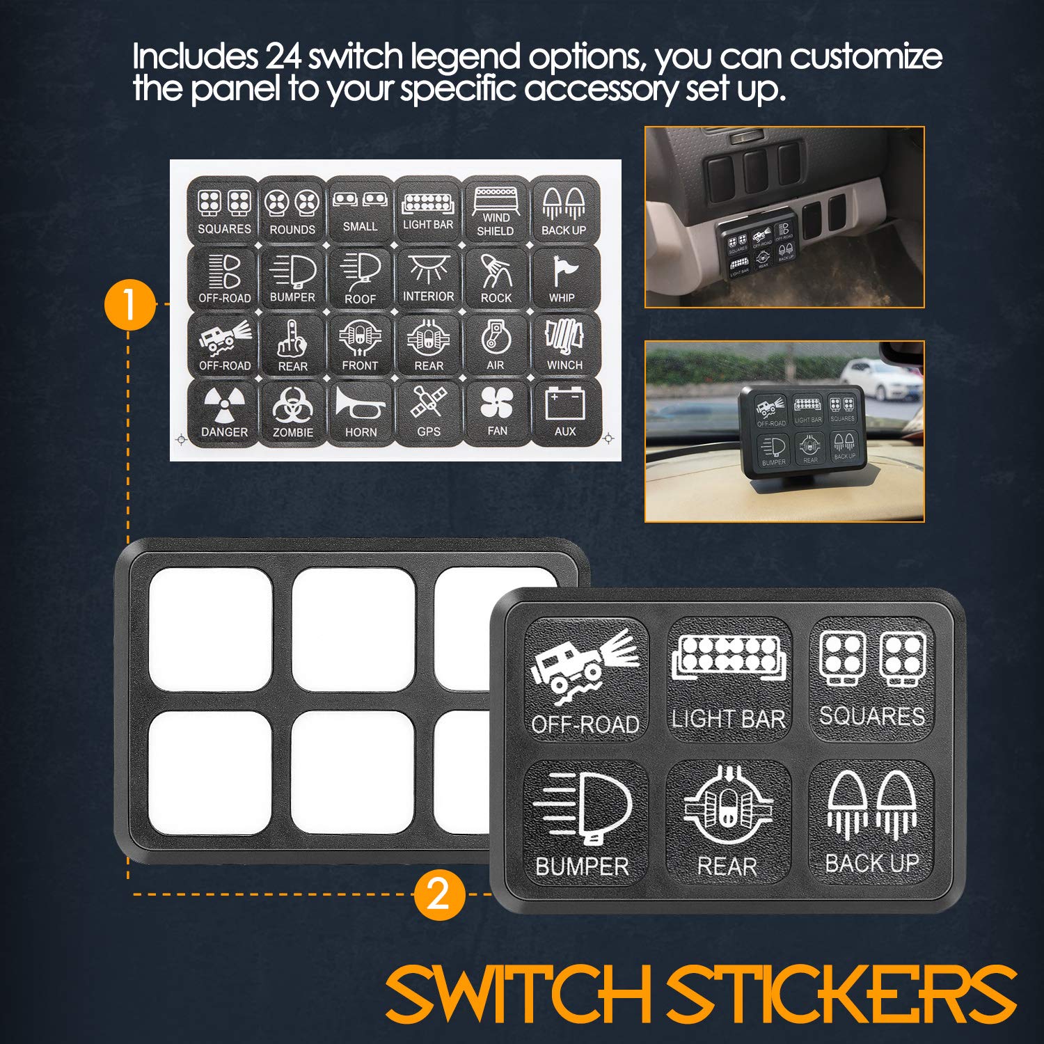 6 Gang Switch Panel, Nirider Universal Circuit Control Box Button