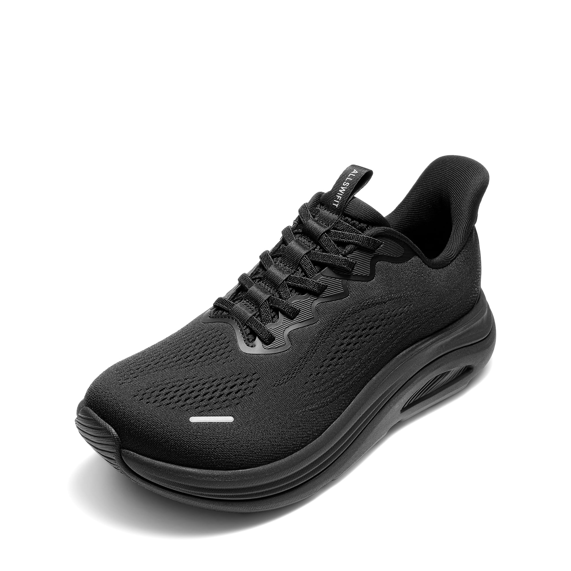 ALLSWIFIT Men's Slip On Wide Toe Box Walking Shoes Hands-Free Barefoot Cushion Running Tennis Arch Support Gym Workout Athletic Fashion Sneakers StediCloud