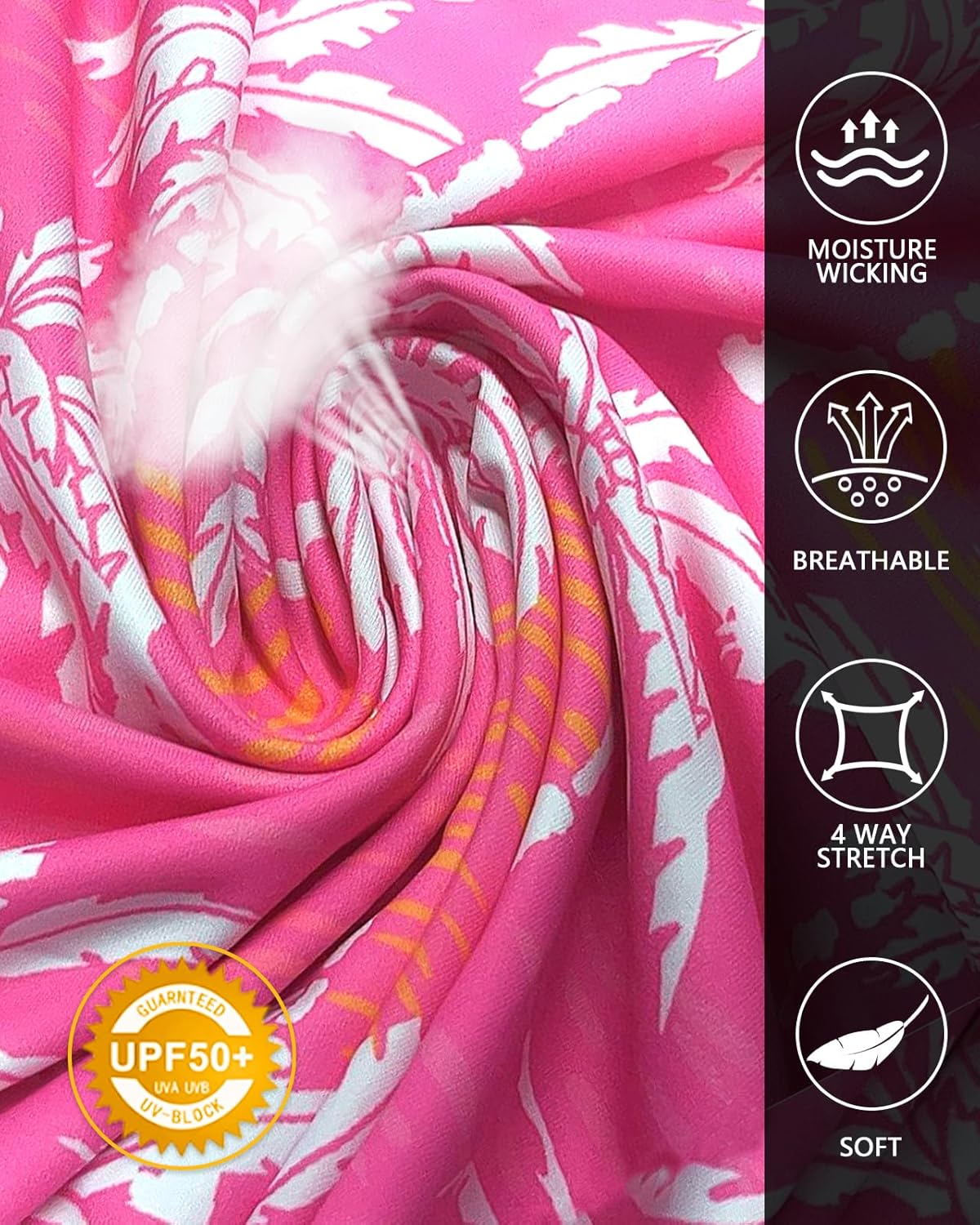 Soneven Women's 3/4 Sleeve Dress with Pockets UPF 50+ Sun Dress Breathable Quick Dry Beach Cover Ups - Image 6