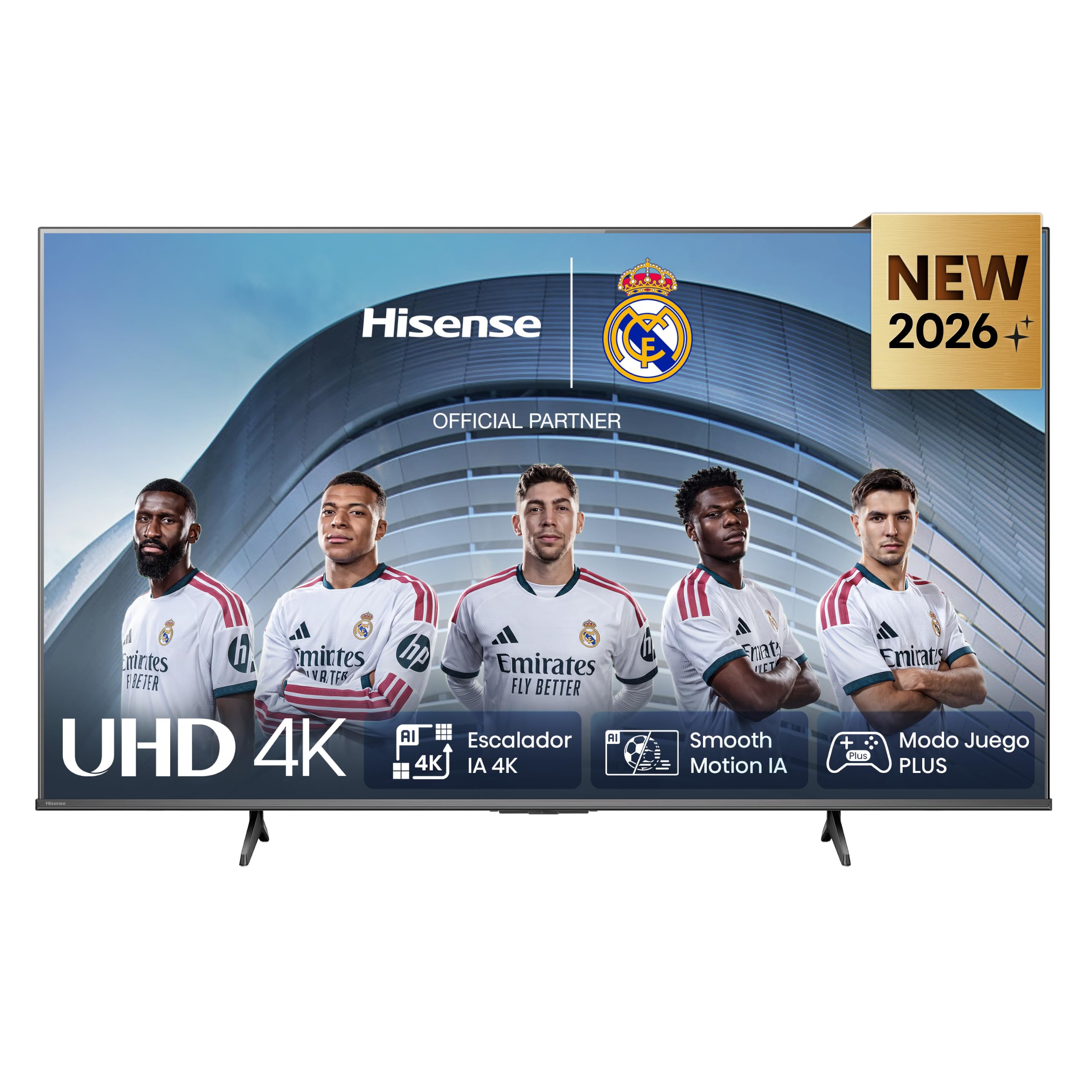 Hisense 43A6S – UHD 4K Smart TV 43 Pulgadas, Escalador IA 4K, Smooth Motion IA, Modo Juego Plus, Dolby Vision, Control por Voz, Filmmaker Mode, Airplay